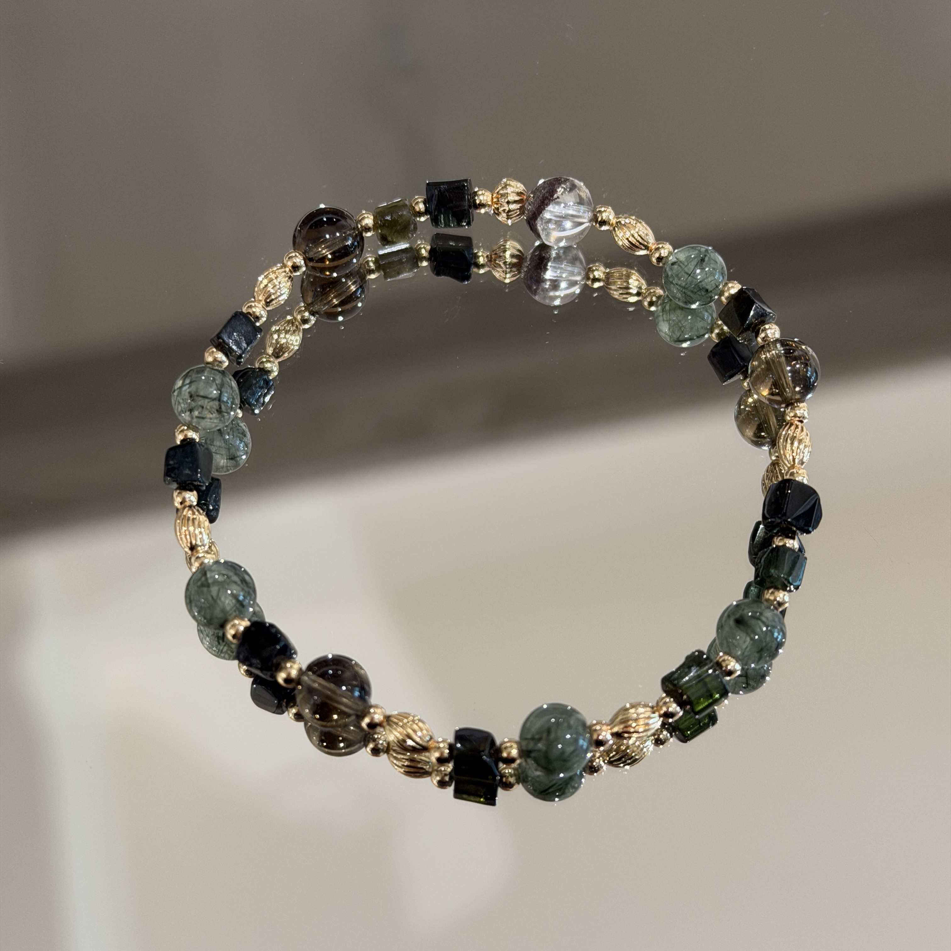 招財強化內在 | 青竹 | 綠碧璽《彈力繩款式》