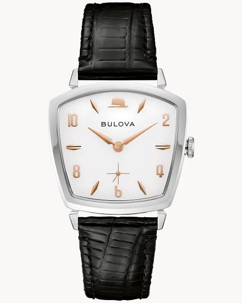 Bulova 寶路華 FRANK SINATRA 96A337 White Sapphire Quartz Leather 白色錶盤石英 真皮錶帶男士腕錶