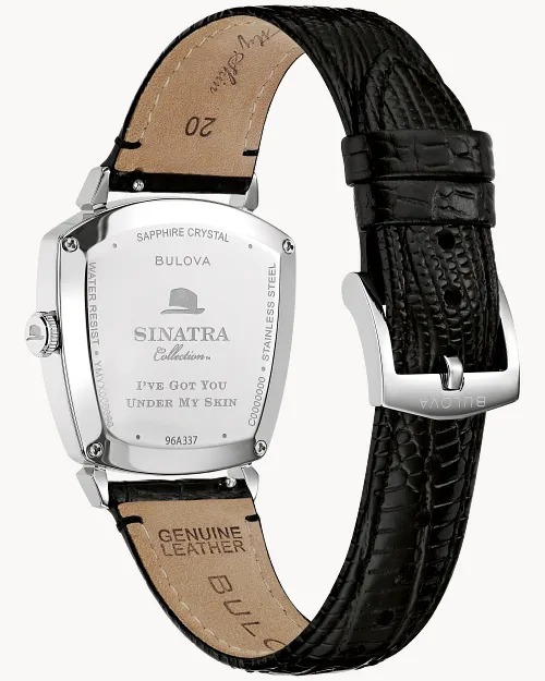 Bulova 寶路華 FRANK SINATRA 96A337 White Sapphire Quartz Leather 白色錶盤石英 真皮錶帶男士腕錶
