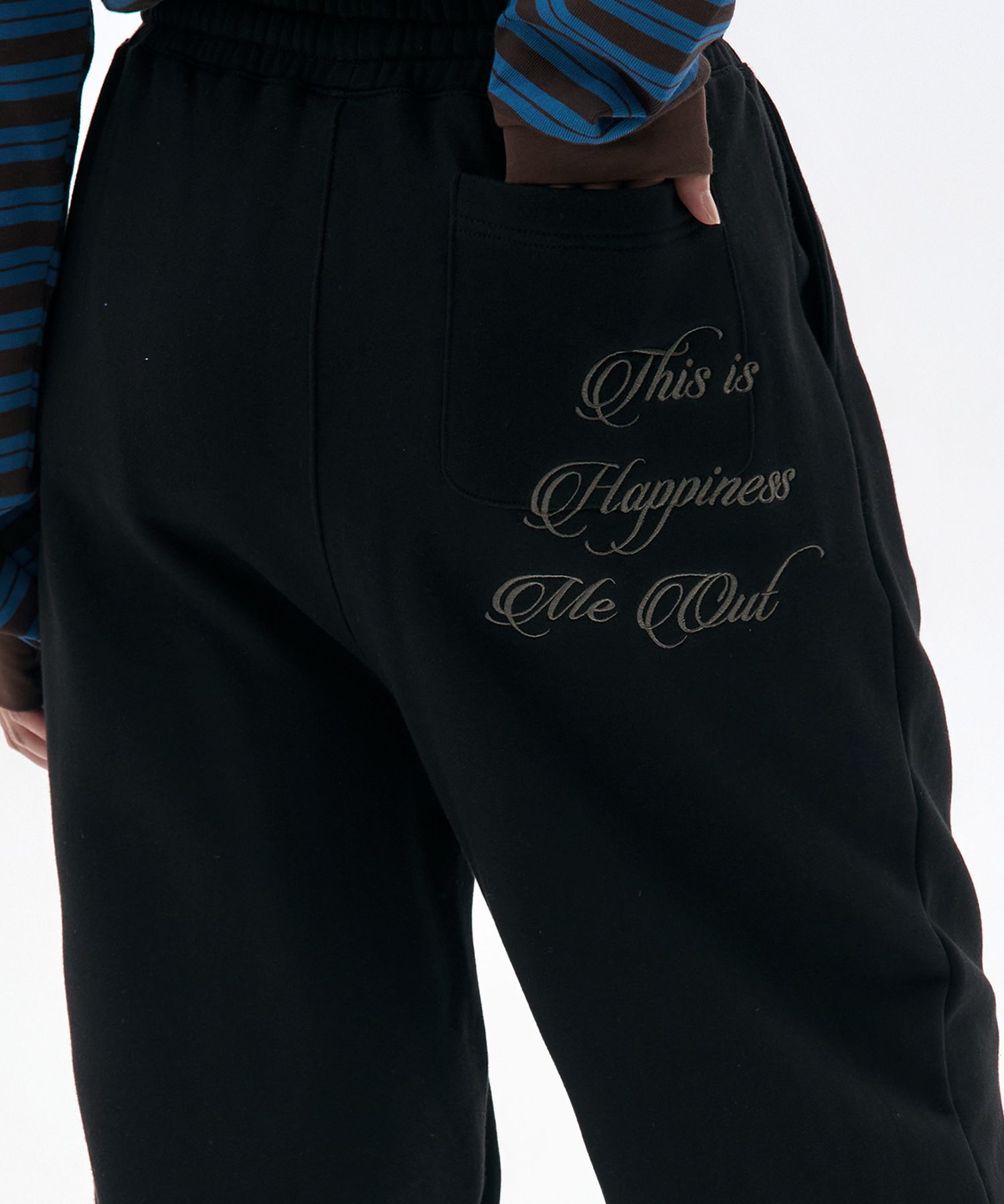 PLACE STUDIO 字母印花半寬版棉褲 25F777981