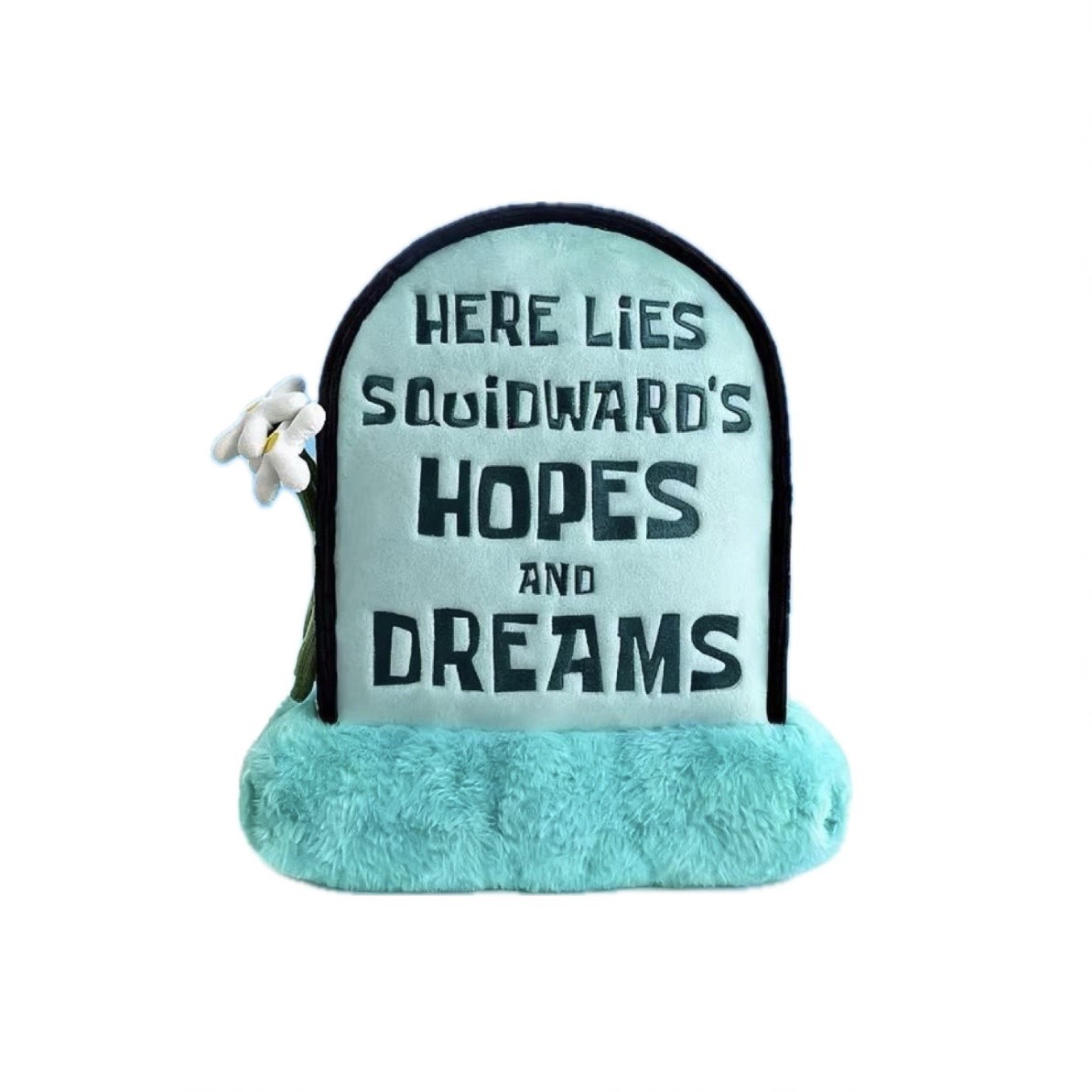 【預購商品】SQUIDWARD TENTACLES 埋葬章魚哥的夢想 墓碑 含花花 抱枕