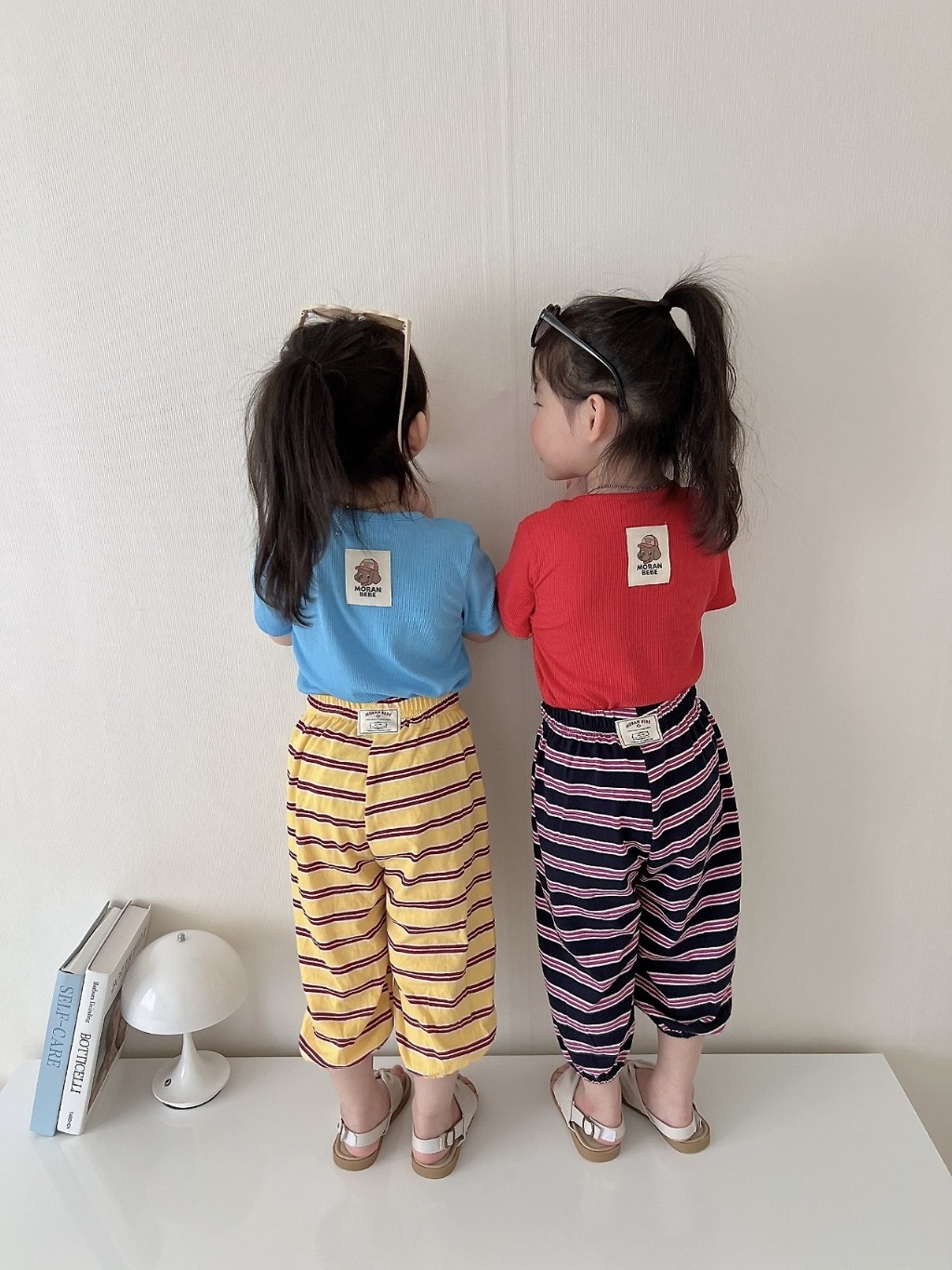 正韓夏MORAN 五色小狗布標上衣