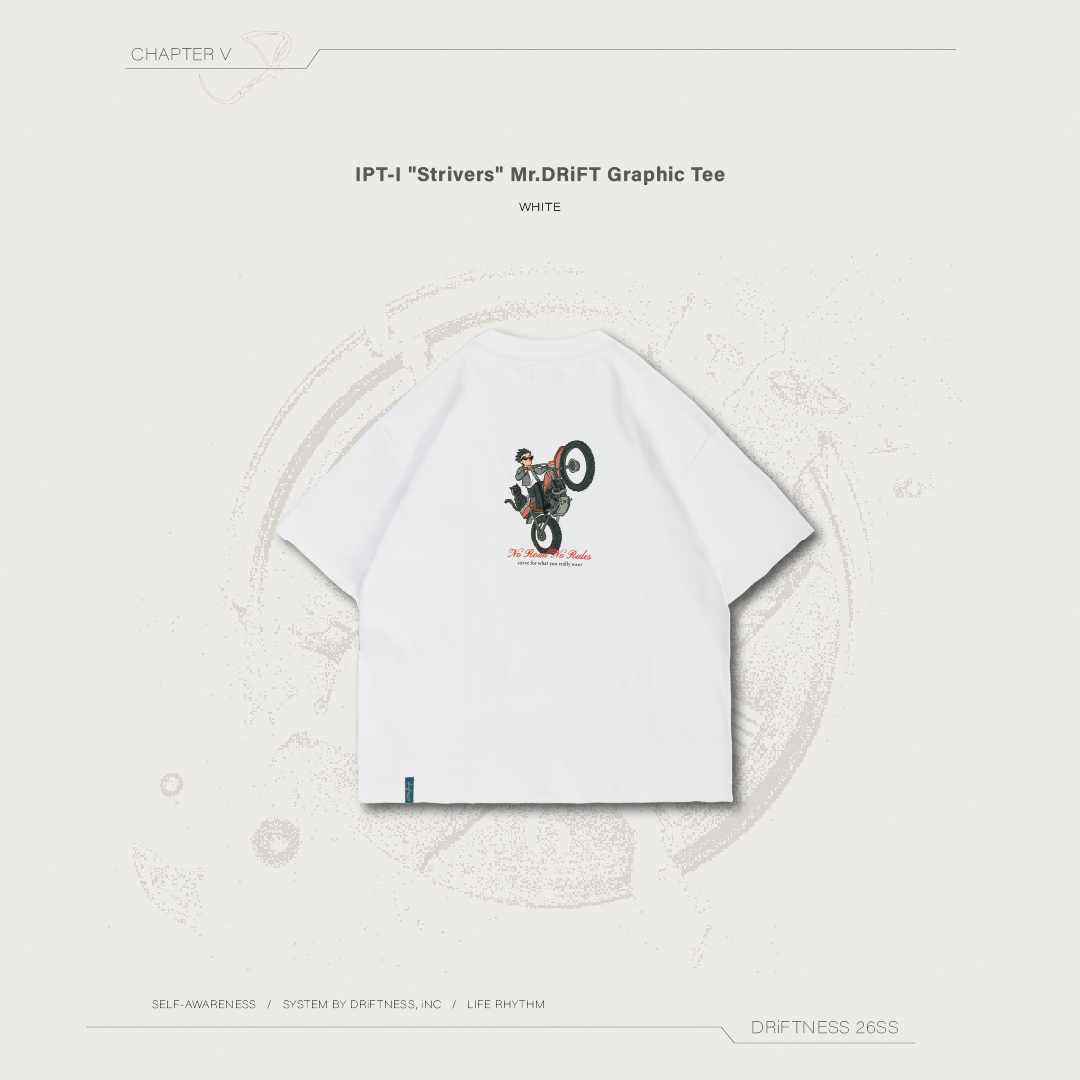 DRiFTNESS｜IPT-I "Strivers" Mr.DRiFT 背圖短袖 - White