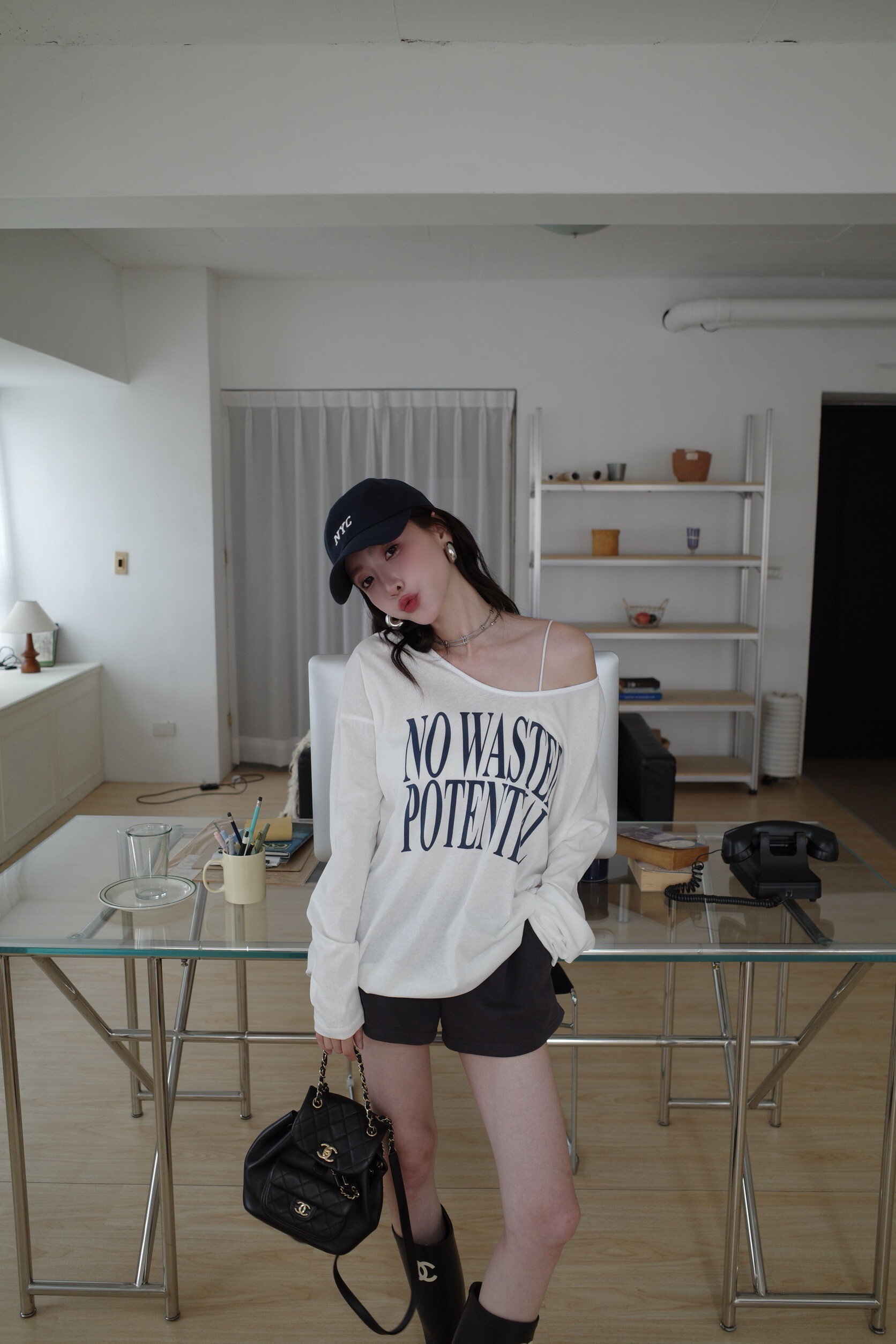 (預購)#AN33 寬鬆字母防曬衣(藍/白/灰)