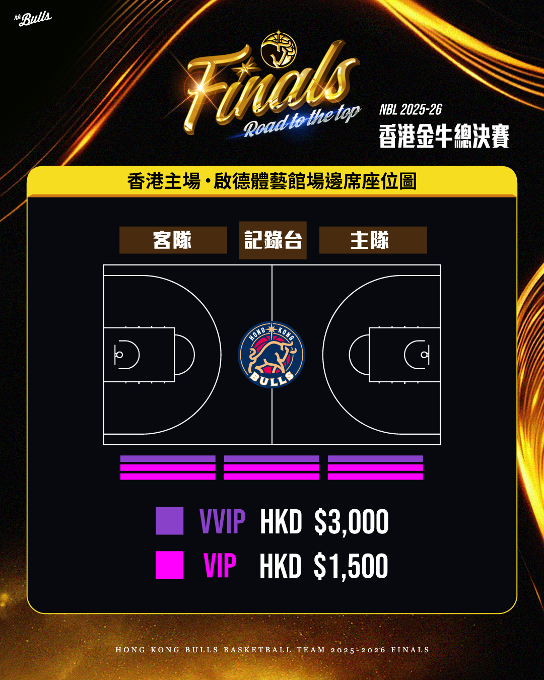 2025-2026 NBL總決賽-香港金牛VIP席