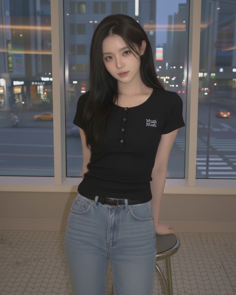 MUAHMUAH 亨利領短袖T恤 MUT26023