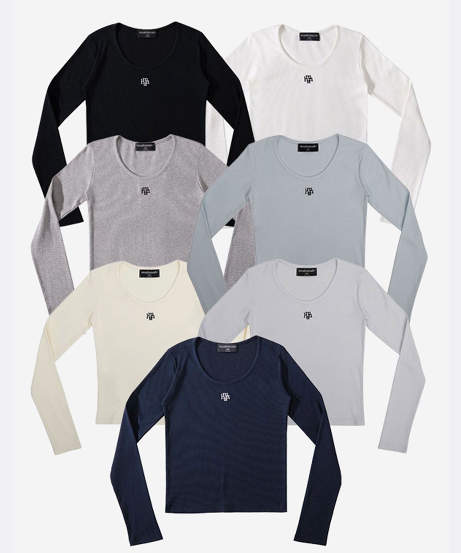 MUAHMUAH 縫線 U 領長袖上衣 MUT23122