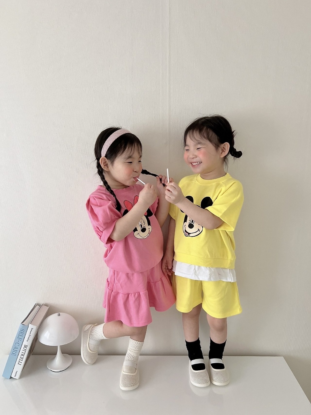 正韓夏MORAN 兩色老鼠套裝(褲裝/裙裝)