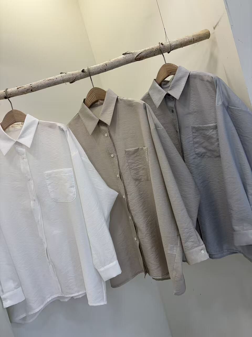 🎈K2054  ▶️素色襯衫 👉B:cm L:cm