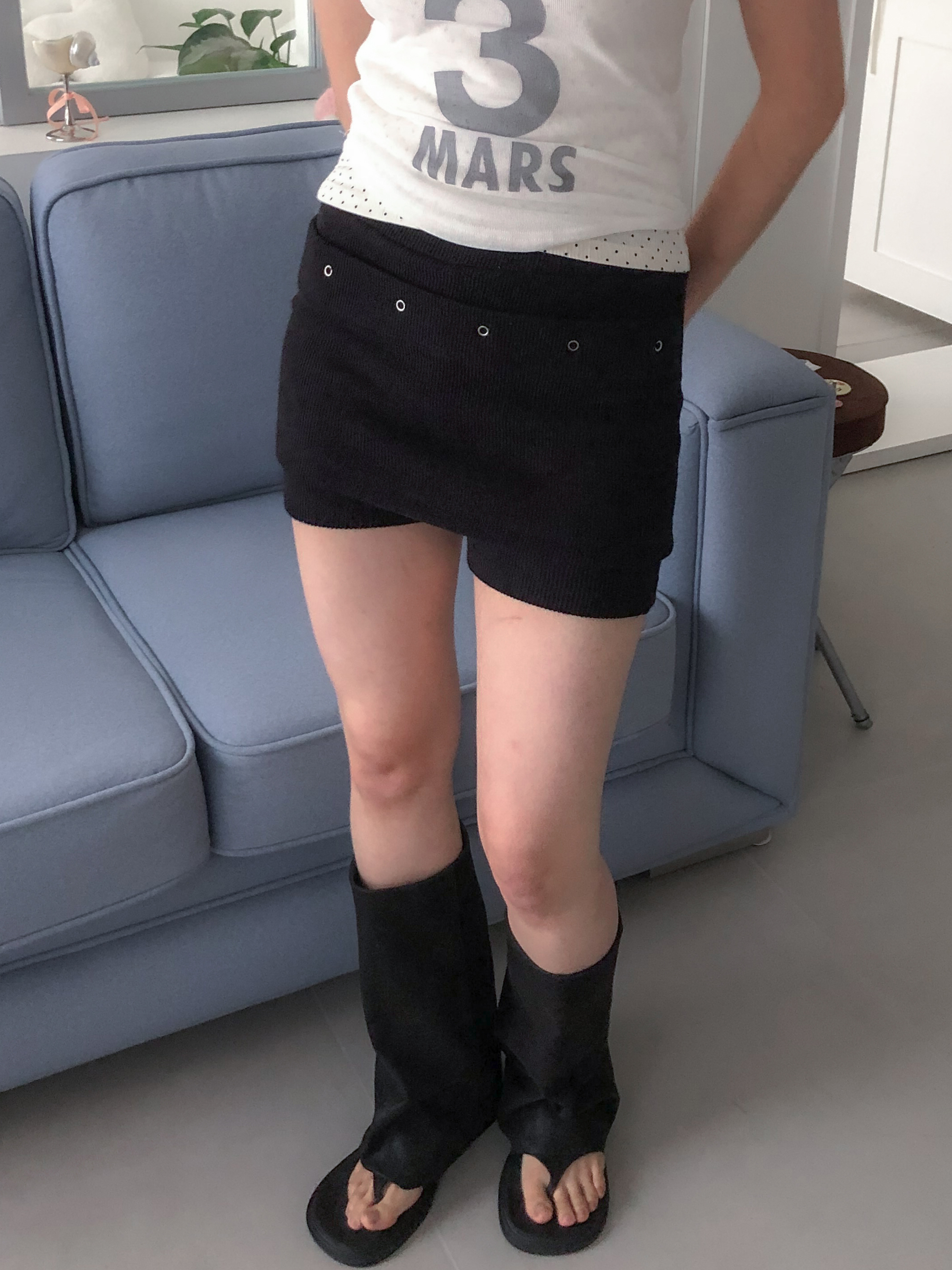 eyelet short pants #短褲