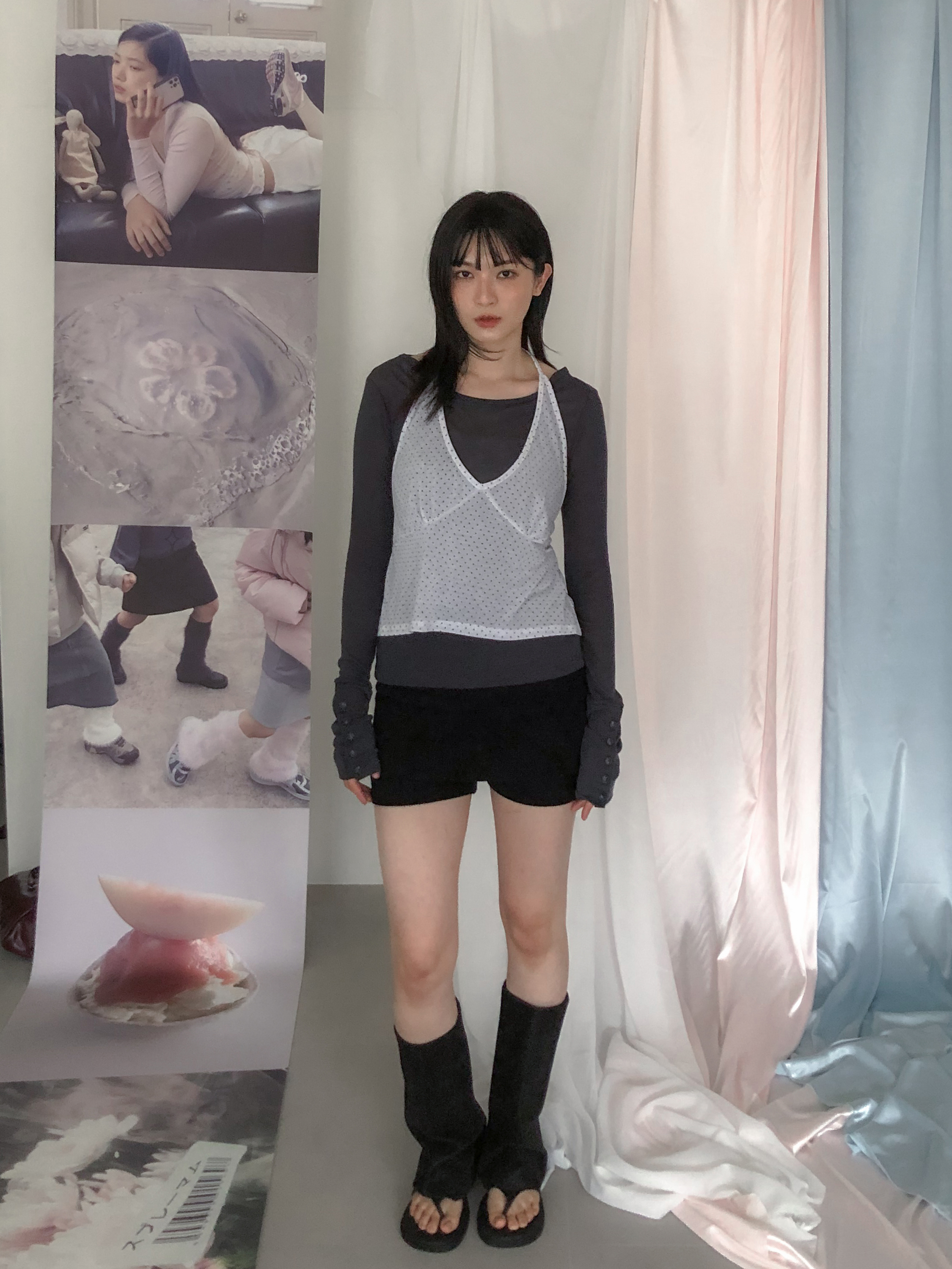 eyelet short pants #短褲