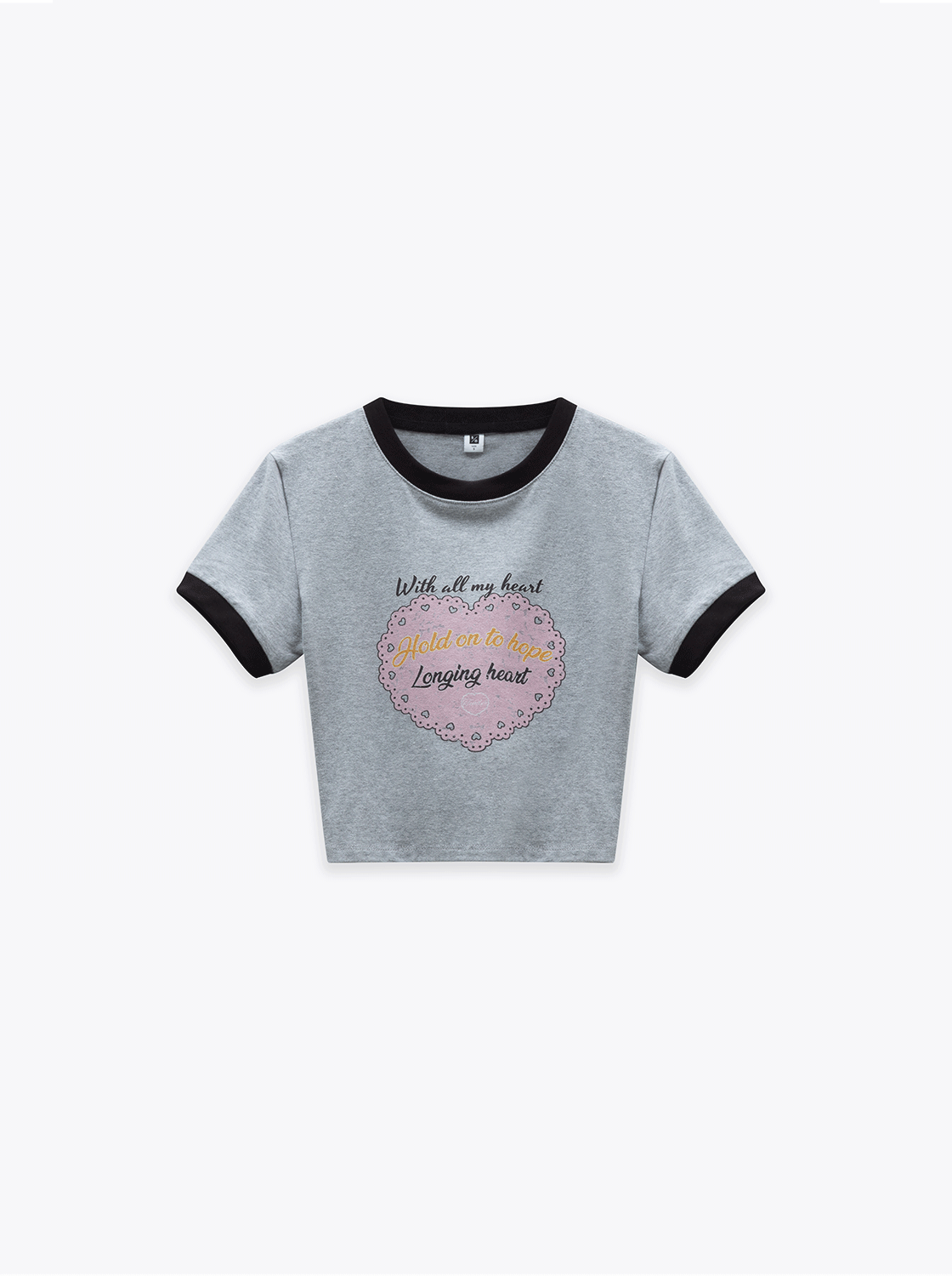 愛心餅乾後綁帶短袖上衣