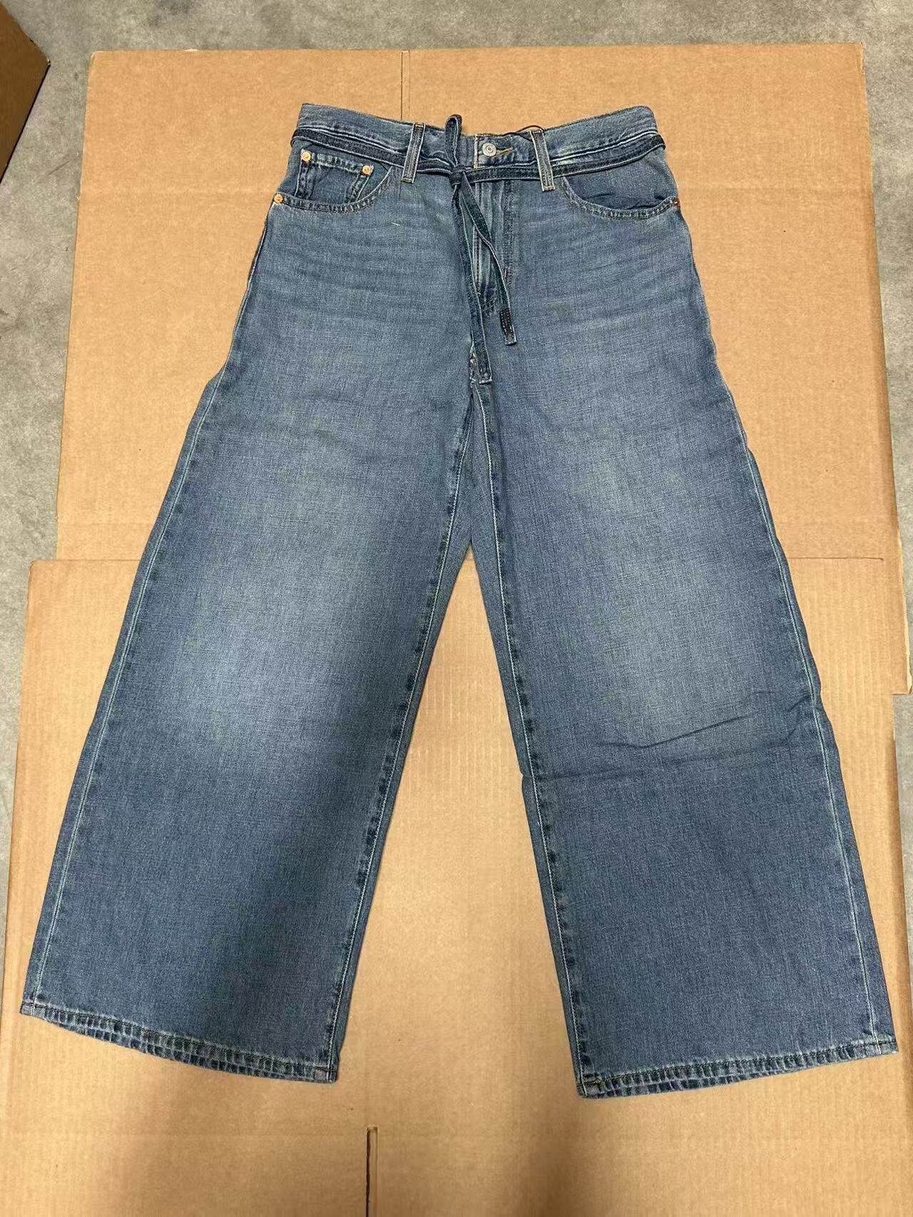 【預購】H040877 Levi's 女裝繫帶高腰闊腿牛仔褲