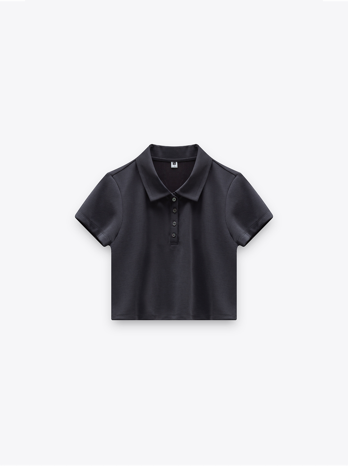 【期間限定】簡約鈕扣半開領上衣