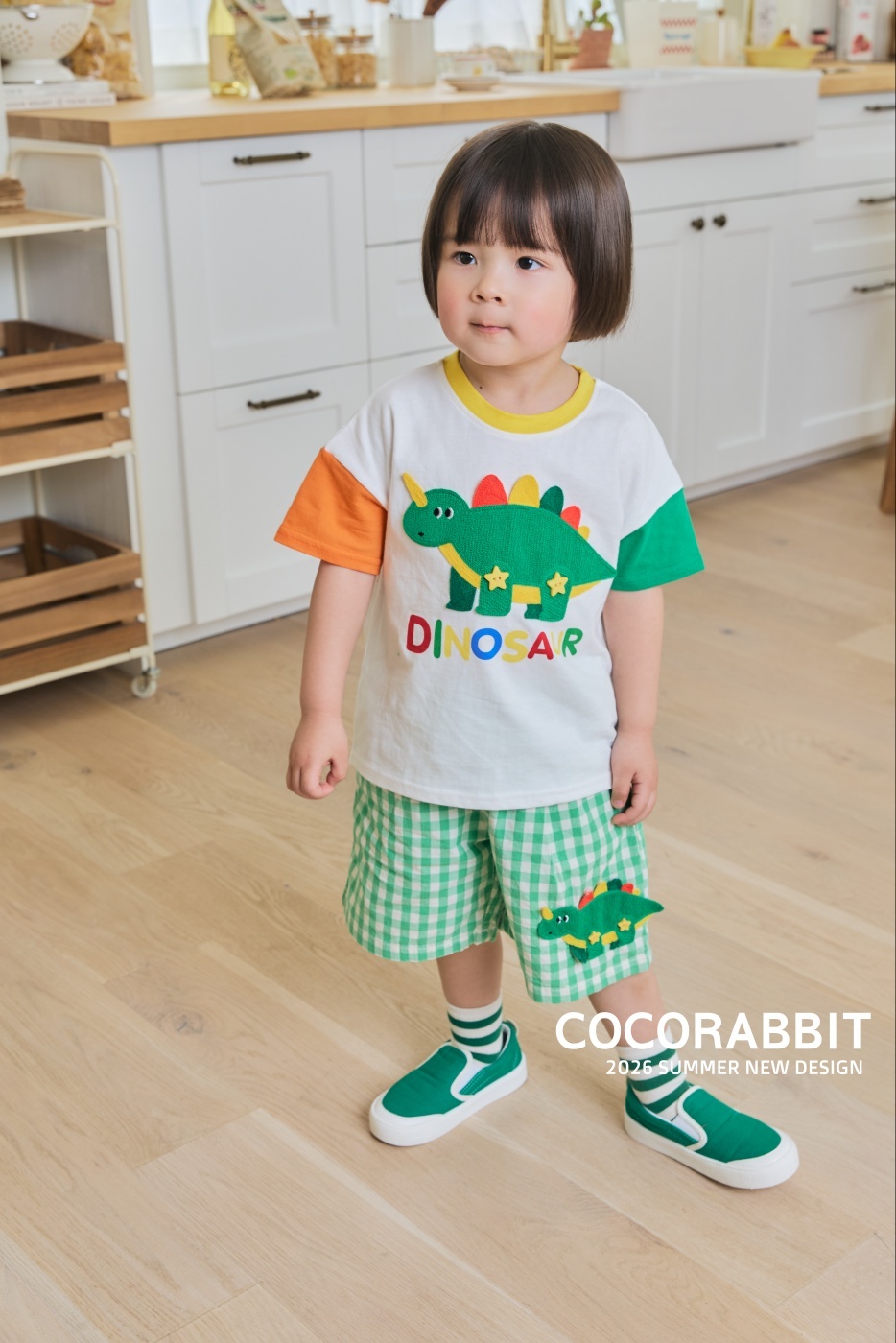 韓國🇰🇷COCORABBIT 星星鈕扣恐龍套裝(S-2XL)