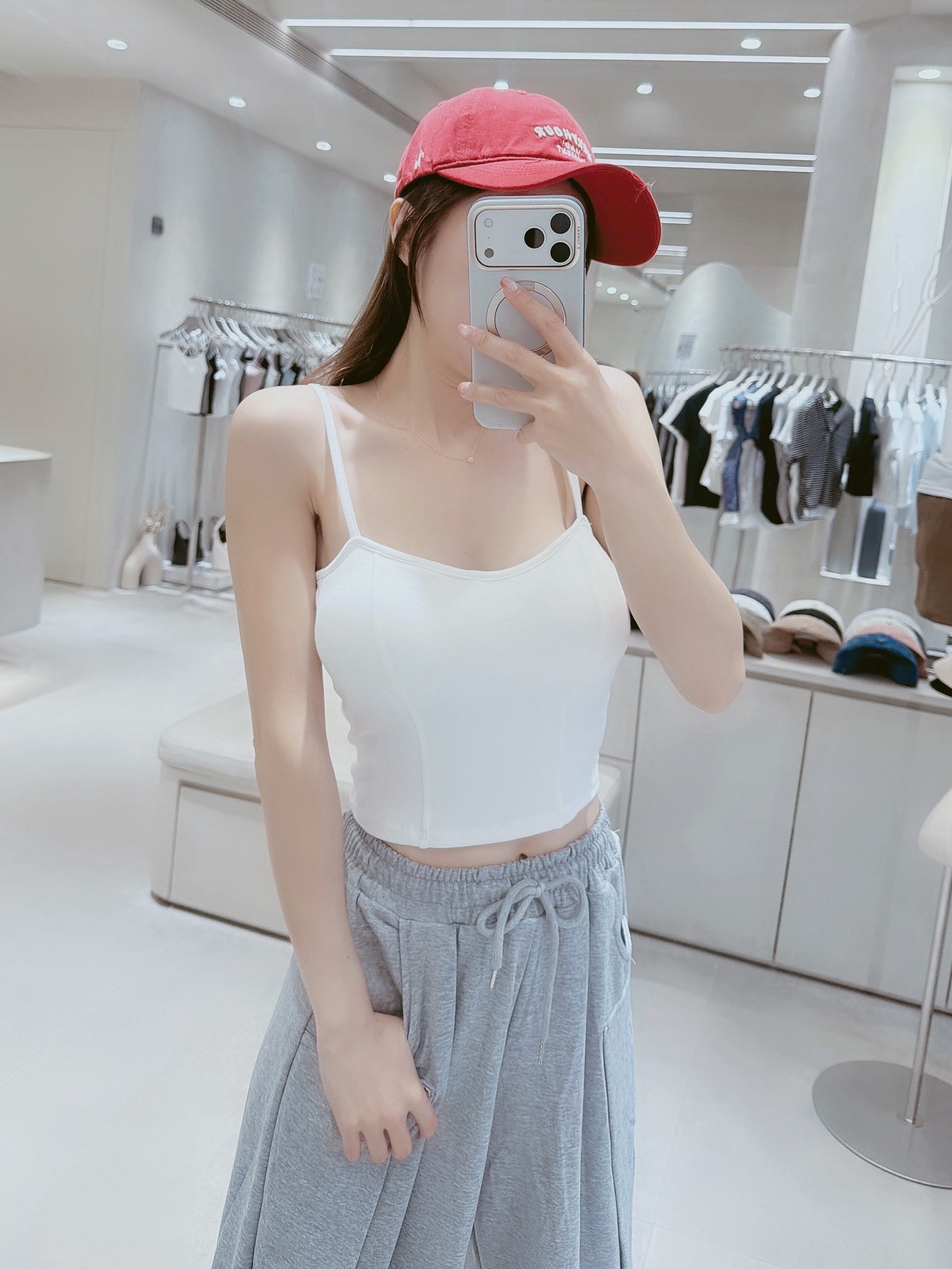 肩可調壓線軟棉厚罩杯背心