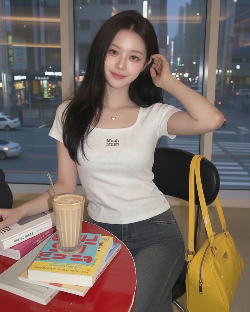 MUAHMUAH 開衩排釦短版短袖T恤 MUT26035