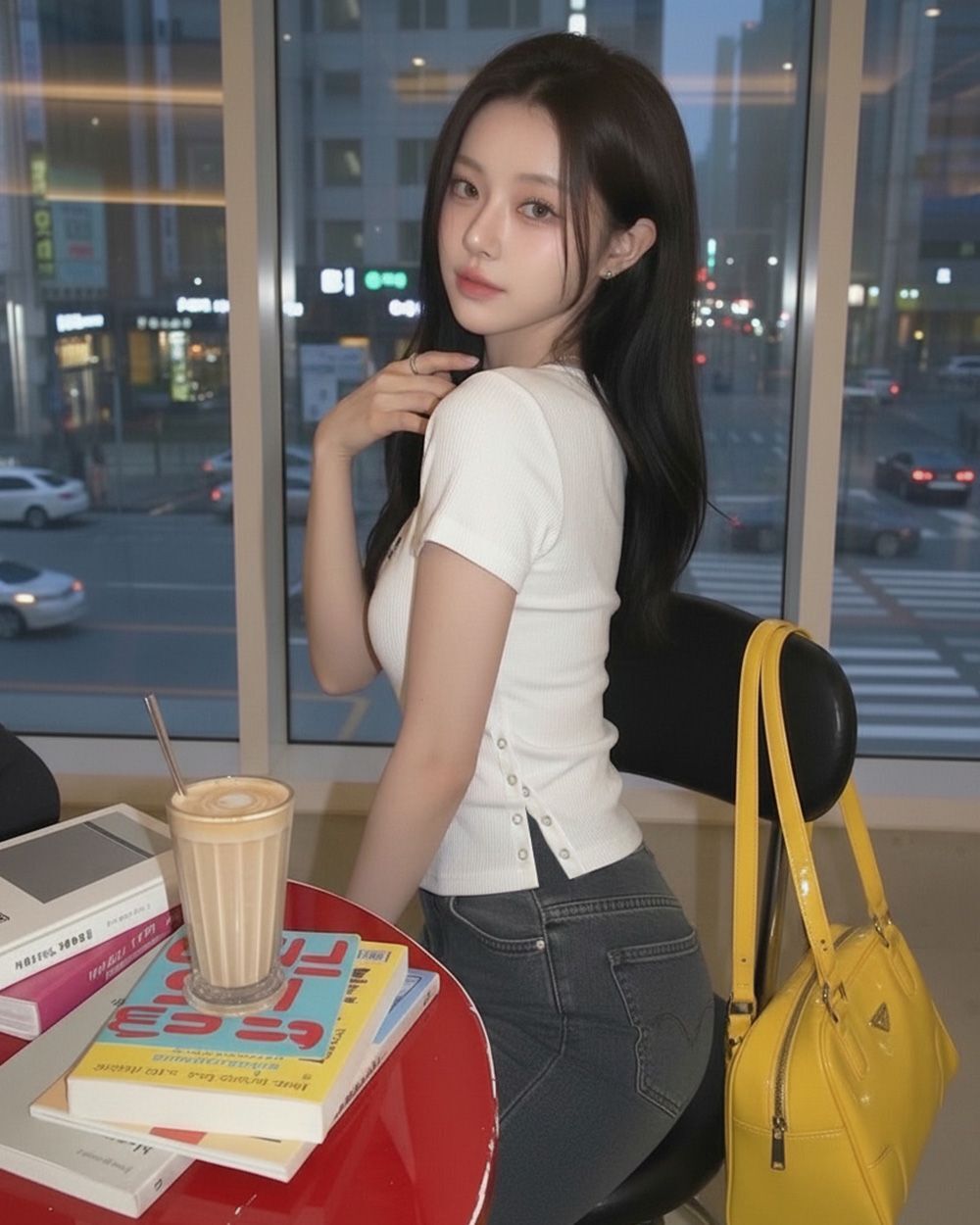 MUAHMUAH 開衩排釦短版短袖T恤 MUT26035