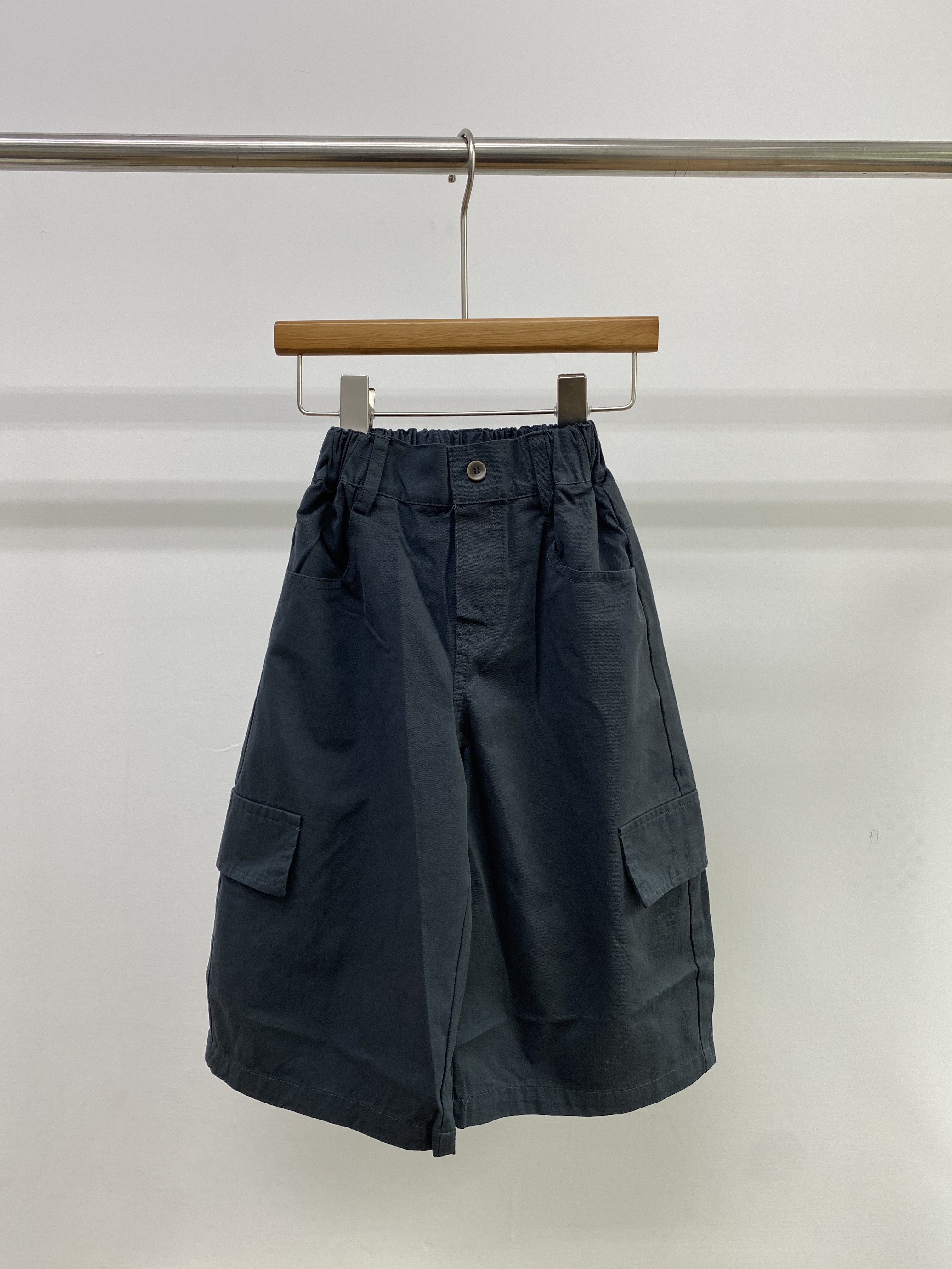 A04813木釦口袋寬褲