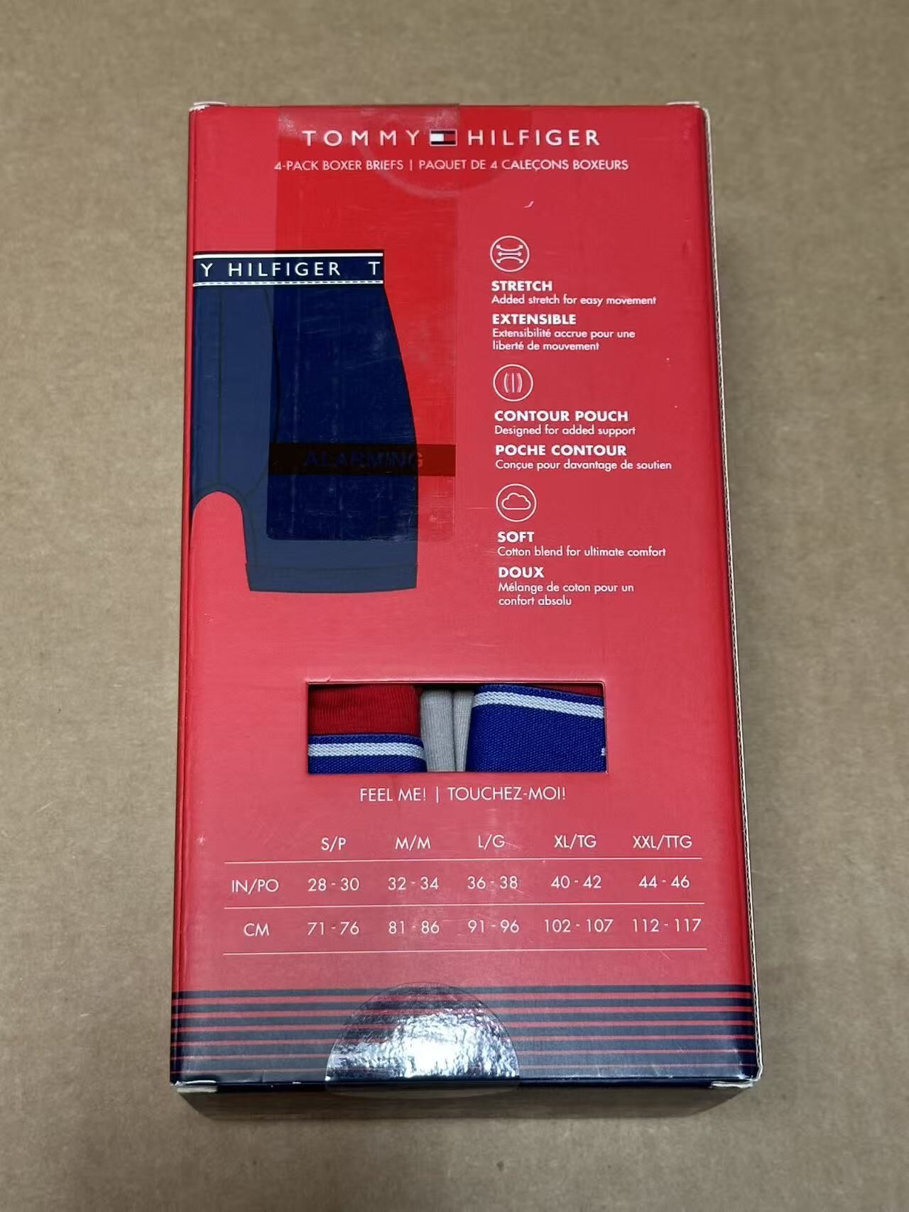 【預購】H040885 Tommy Hilfiger 男裝經典彈性純棉平口內褲（四條裝組合）