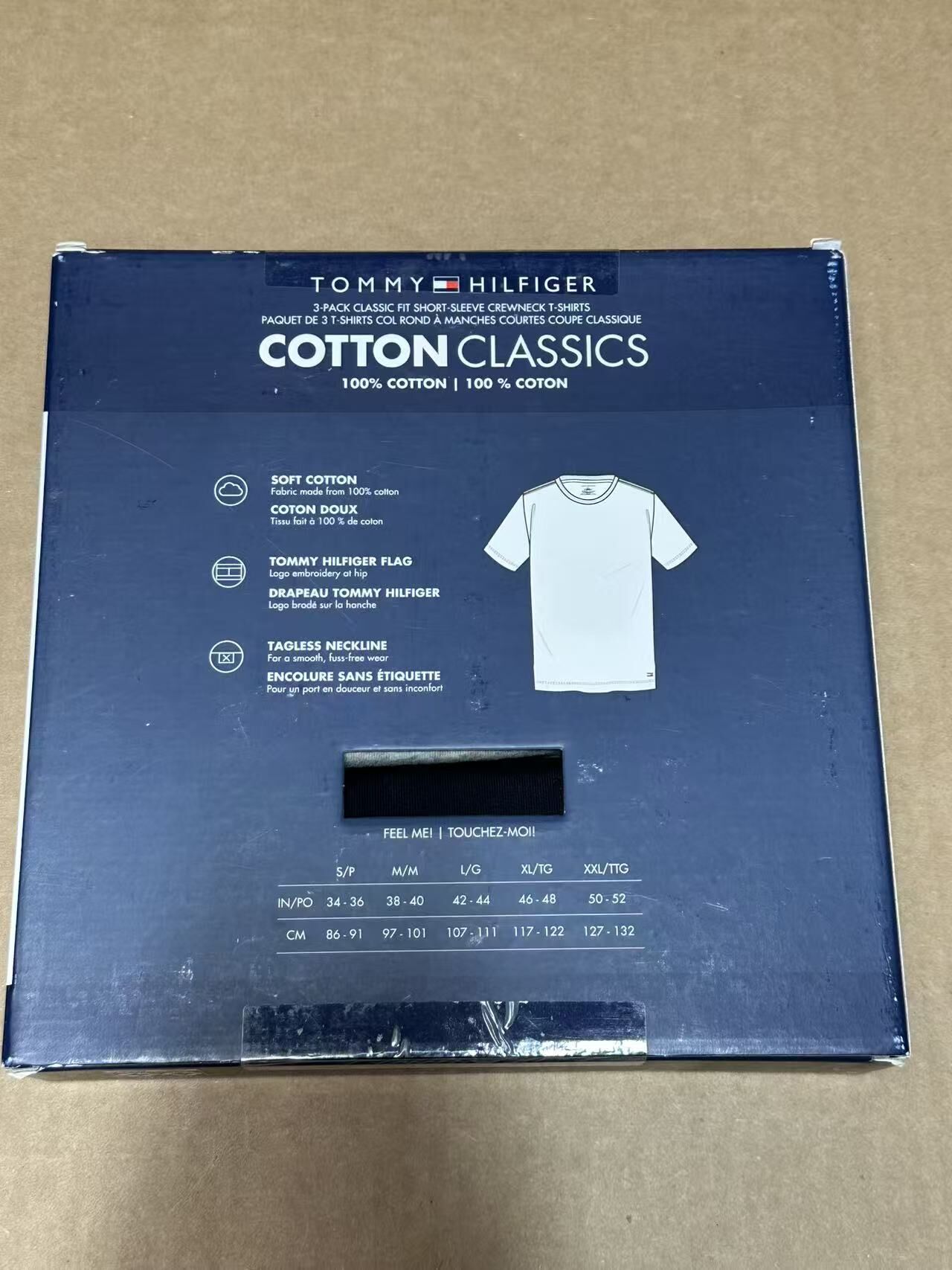 【預購】H040886 Tommy Hilfiger 經典純領短袖純棉 T-shirt（三件裝組合）