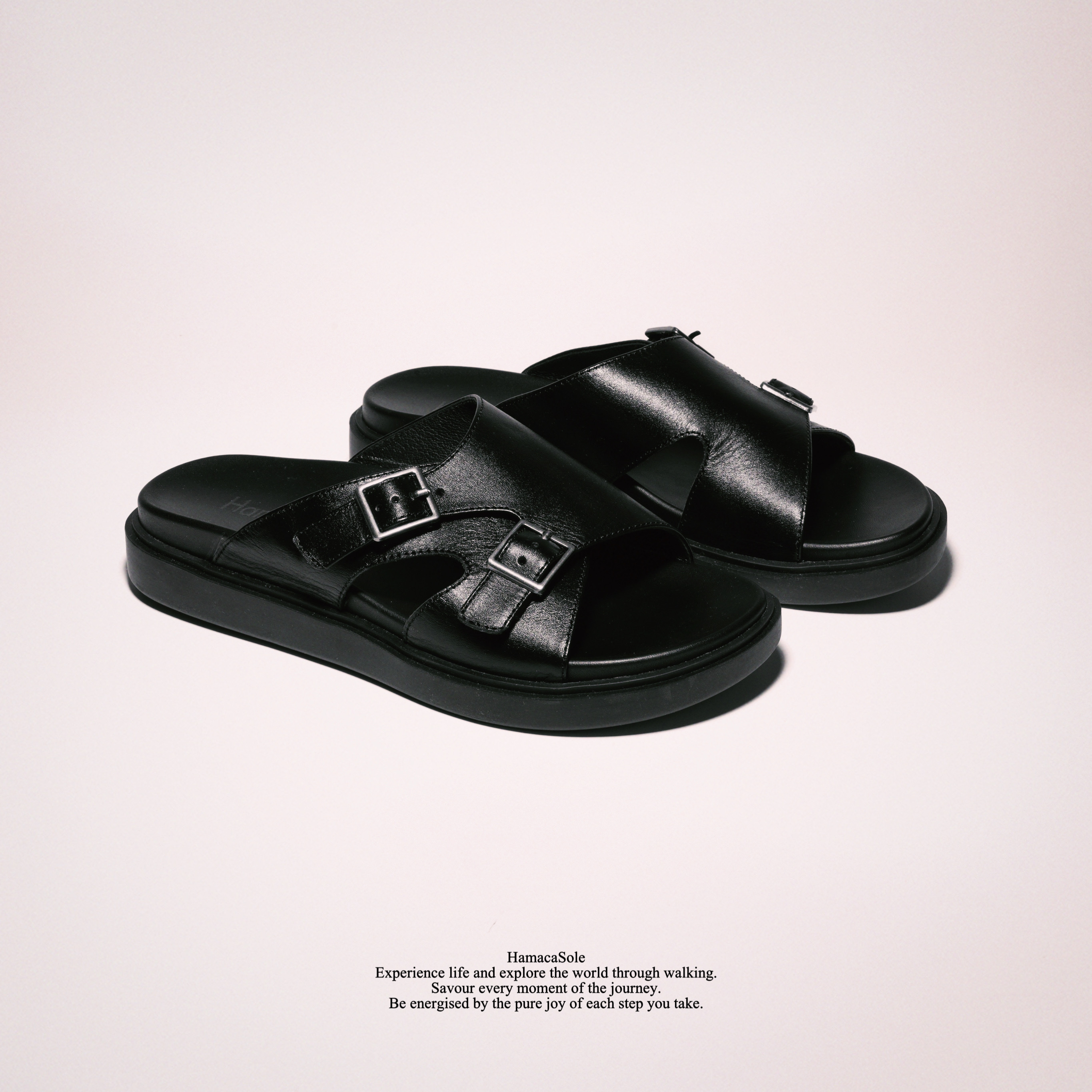 Luz 真皮羅馬涼鞋 女款 (黑)｜哈漫克【官網獨家】HamacaSole