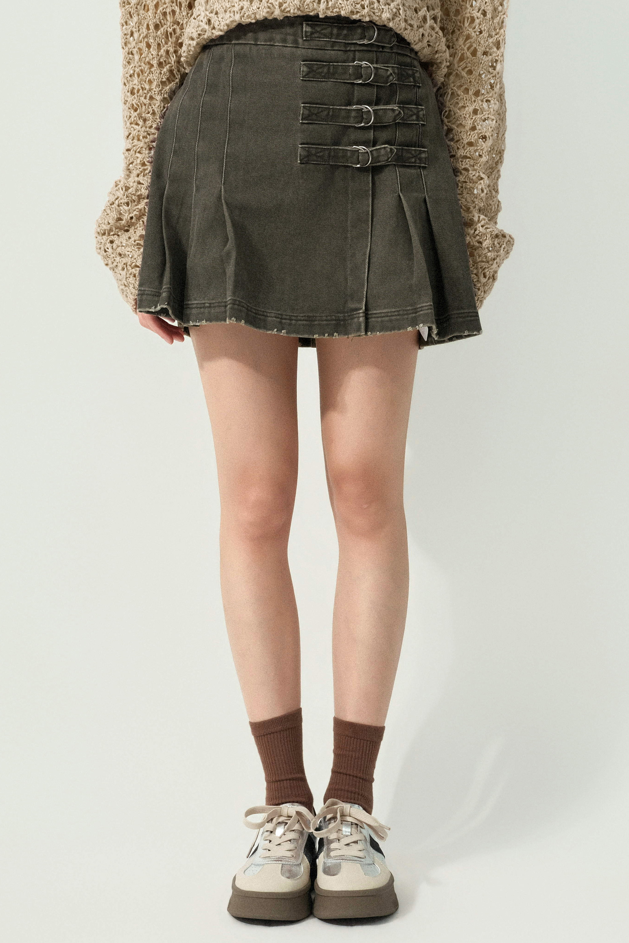 洗水斜蘇格蘭百褶短裙（預購產品）