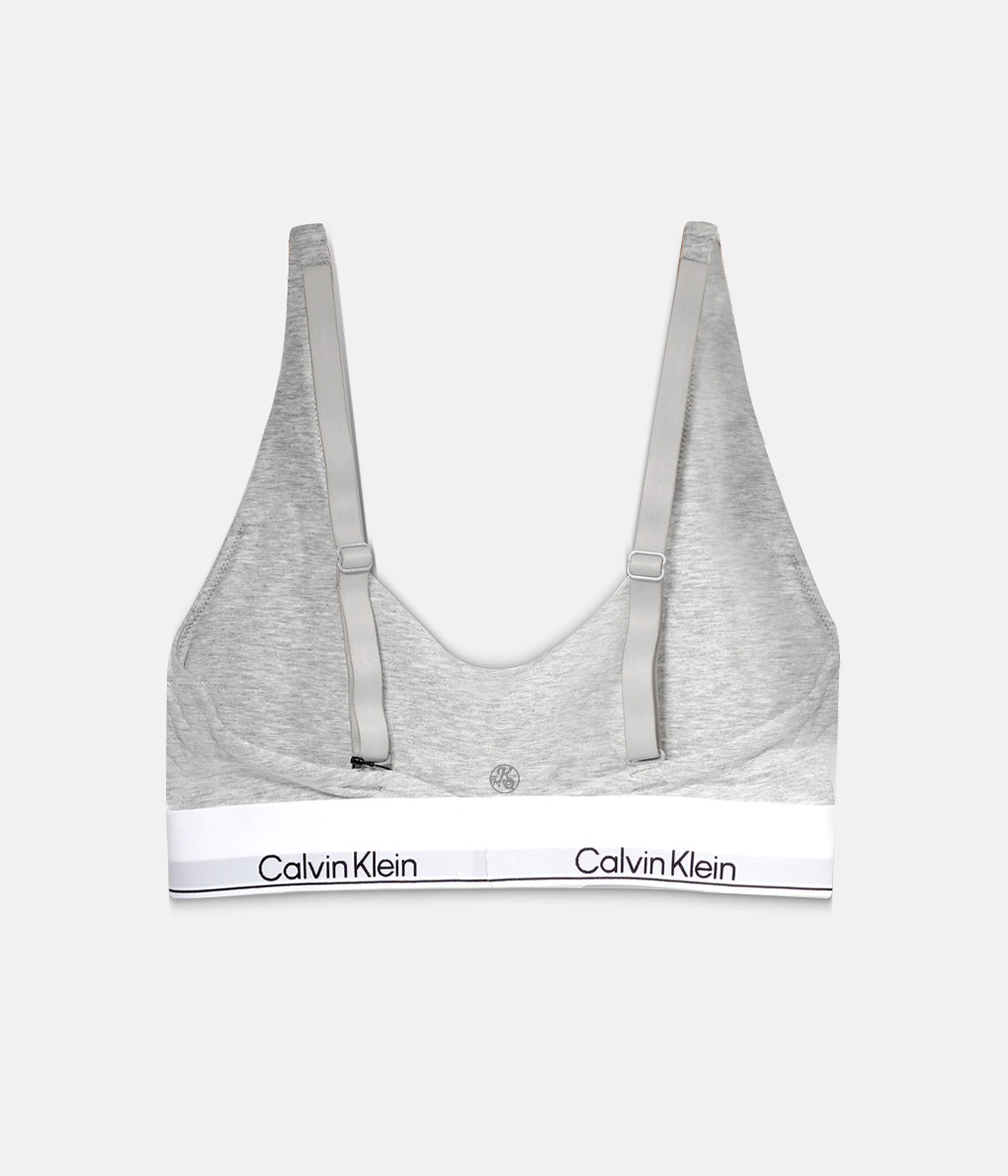 Calvin Klein Icon Cotton 灰色輕薄襯墊無鋼圈內衣 (QF7586E/QF8503)