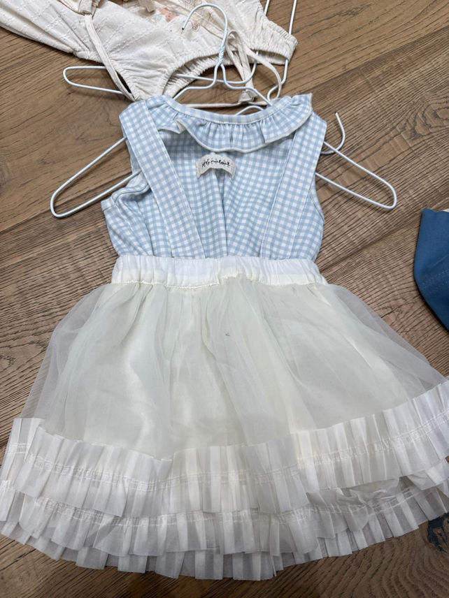 26夏 微甜格紋紗裙洋裝