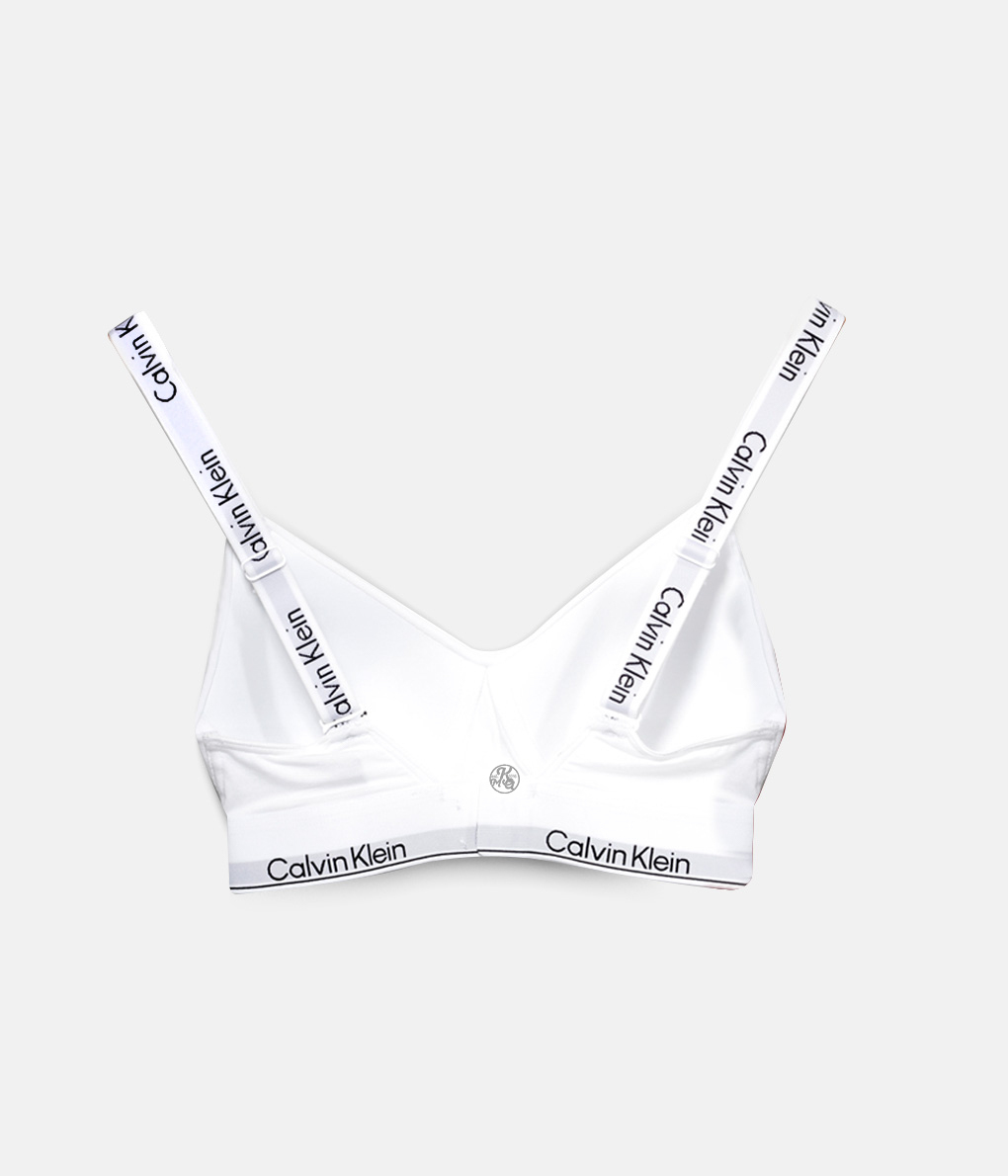 Calvin Klein Icon Cotton Lightly Lined Bralette 緹花肩帶薄墊白色無鋼圈內衣  (QF7059E / QF8504)