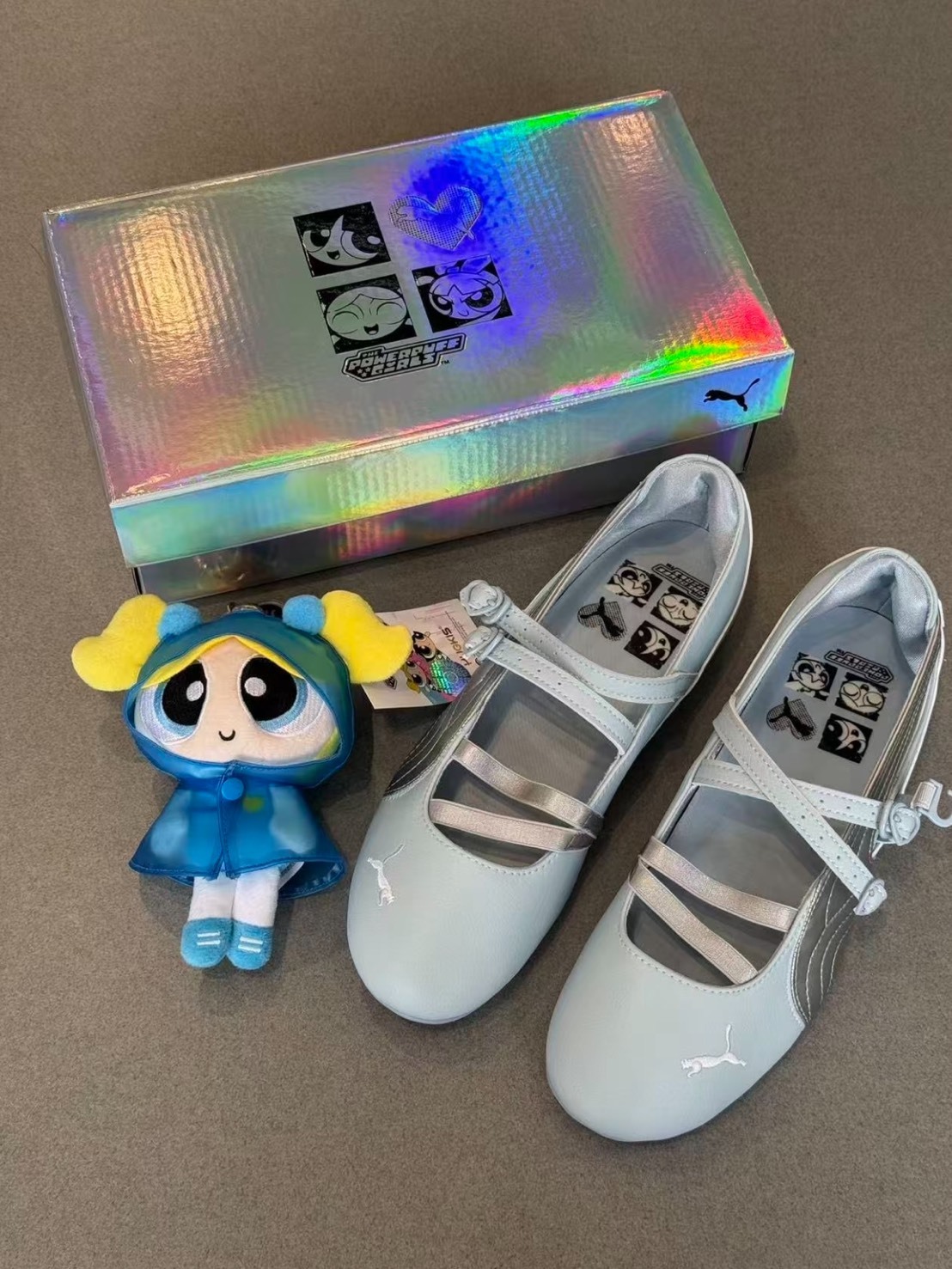 PUMA × 飛天小女警 聯名款 SPEEDCAT BULLET 瑪麗珍鞋 女款 藍銀