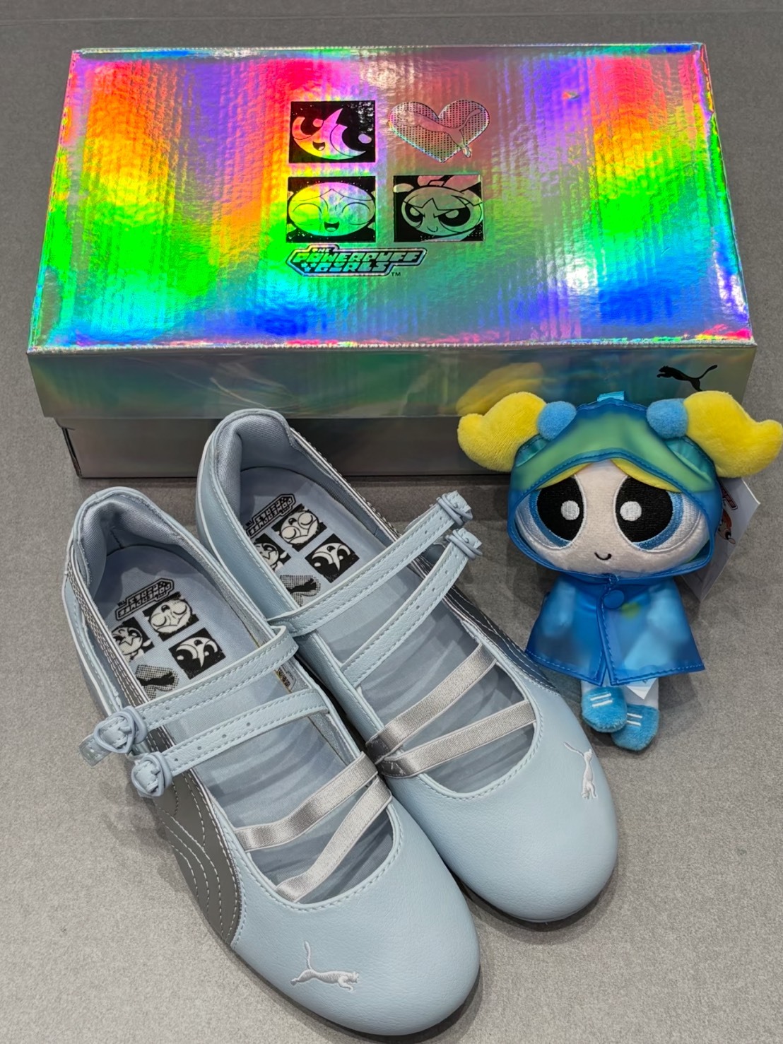 PUMA × 飛天小女警 聯名款 SPEEDCAT BULLET 瑪麗珍鞋 女款 藍銀