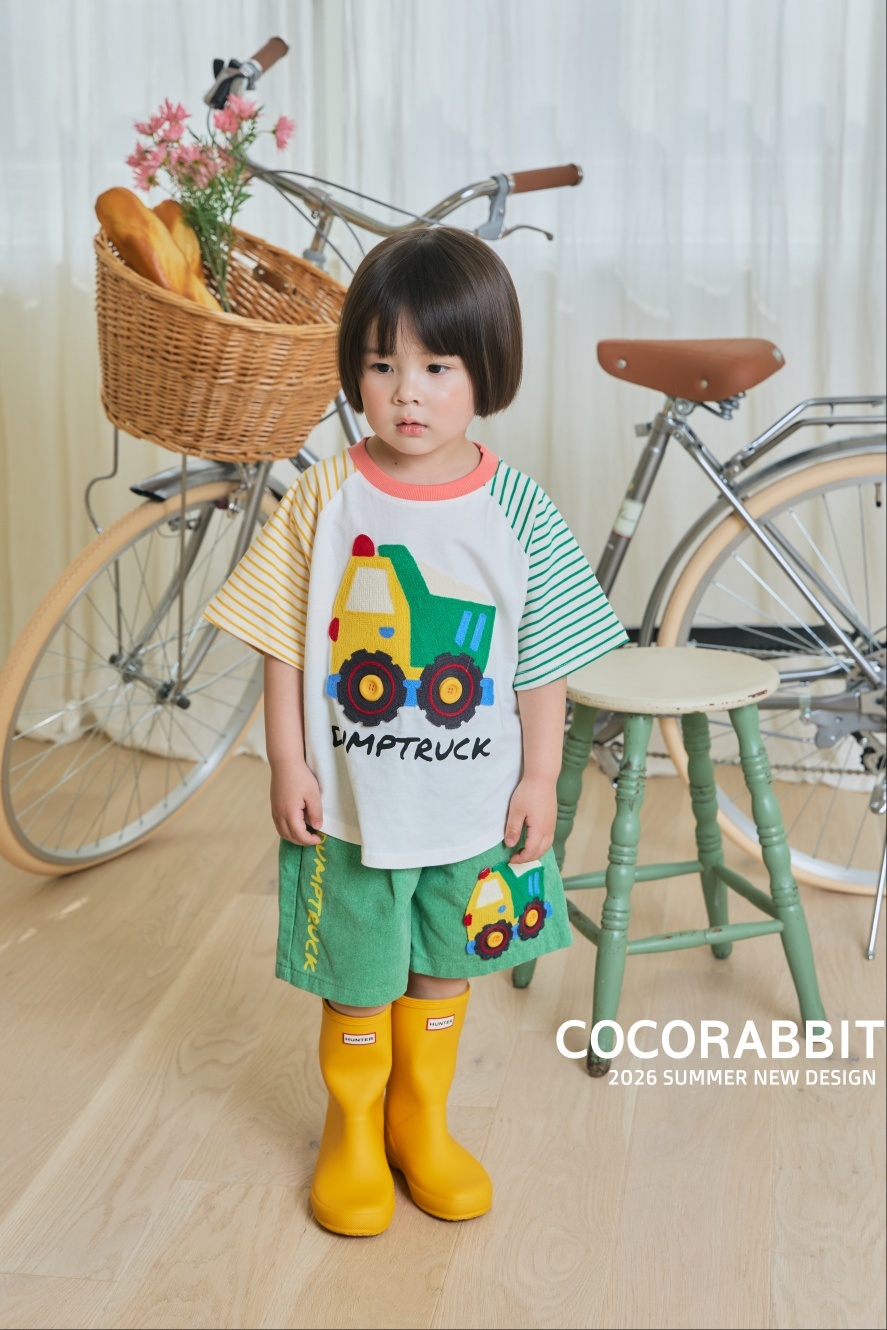 韓國🇰🇷COCORABBIT 工程車貼布套裝(S-2XL)