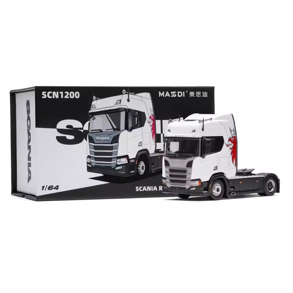 1/64 Massdi Scania R500 White (SCN1200)