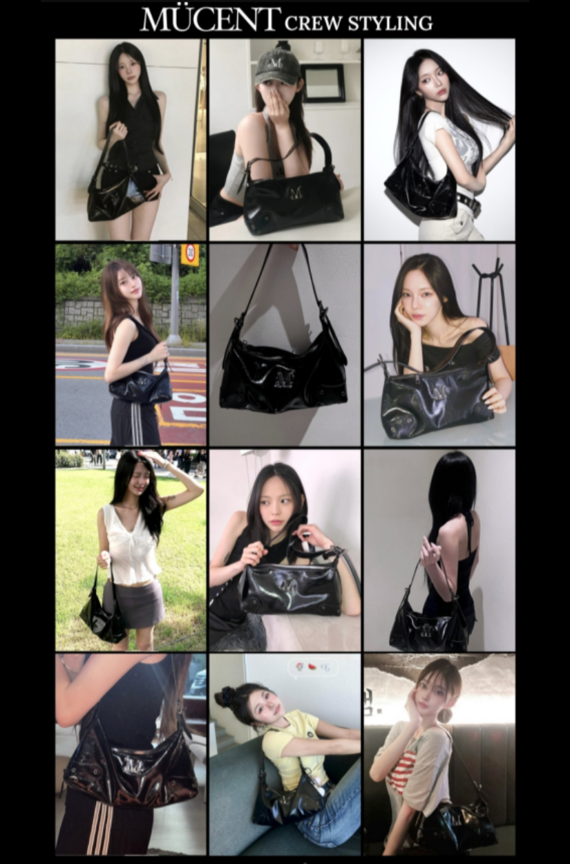 【 4/19收單 】MUCENT 金屬Logo 2-way 斜扣背包 韓國