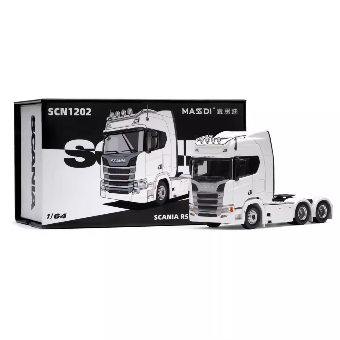 1/64 Massdi Scania R500 White (SCN1202)