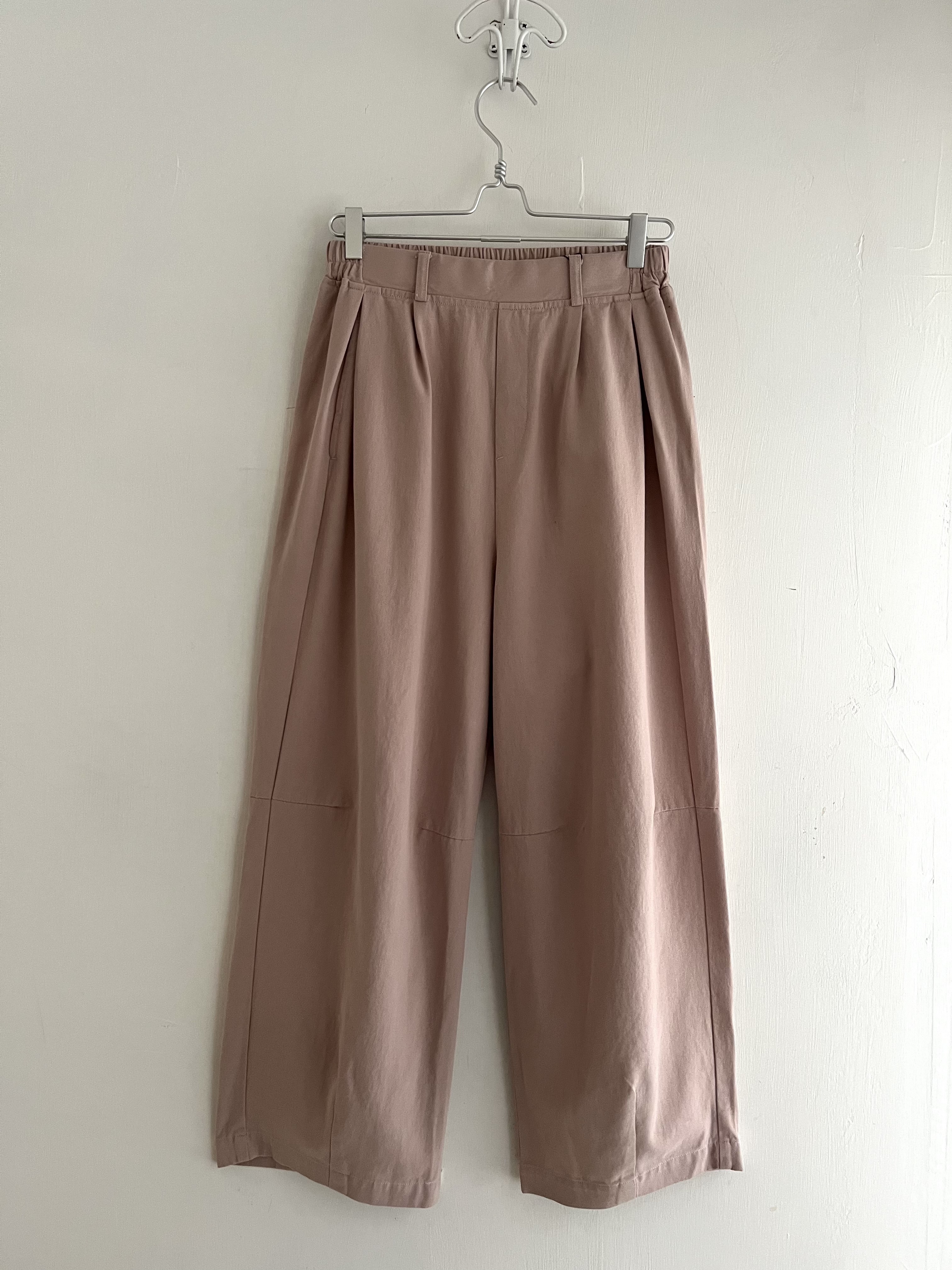 le colis粉紅色半橡筋闊褲