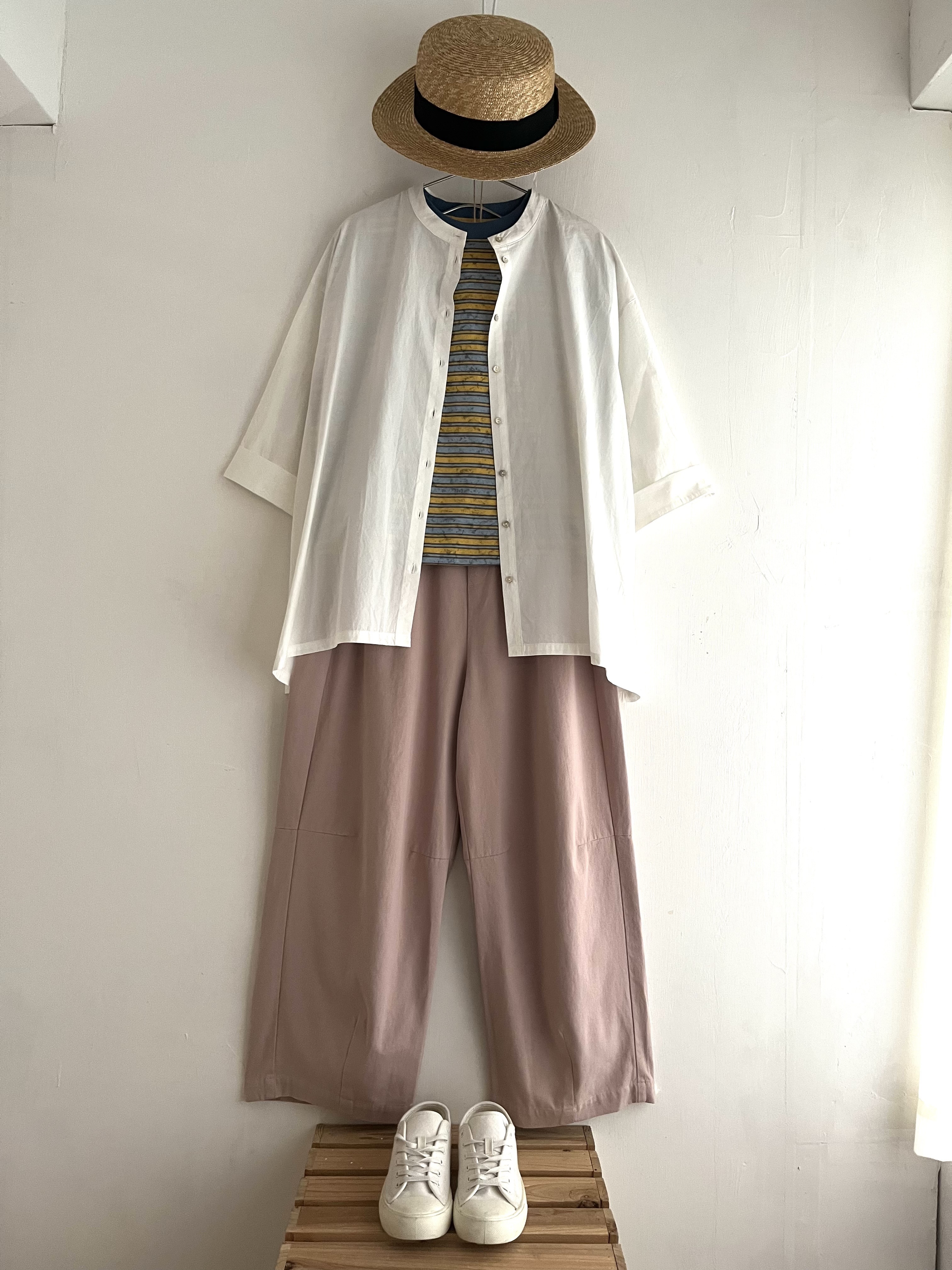 le colis粉紅色半橡筋闊褲