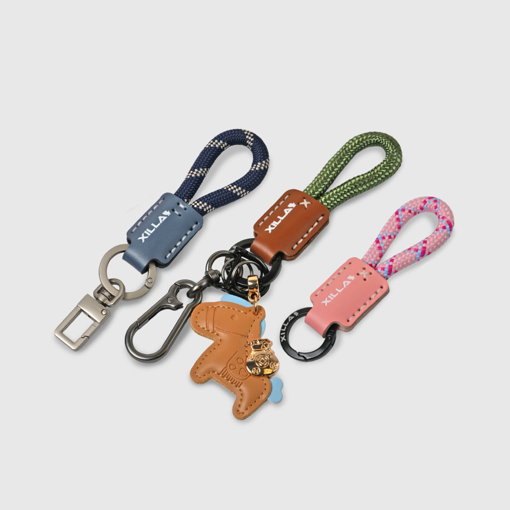 居家小物｜皮革拼接編織掛繩