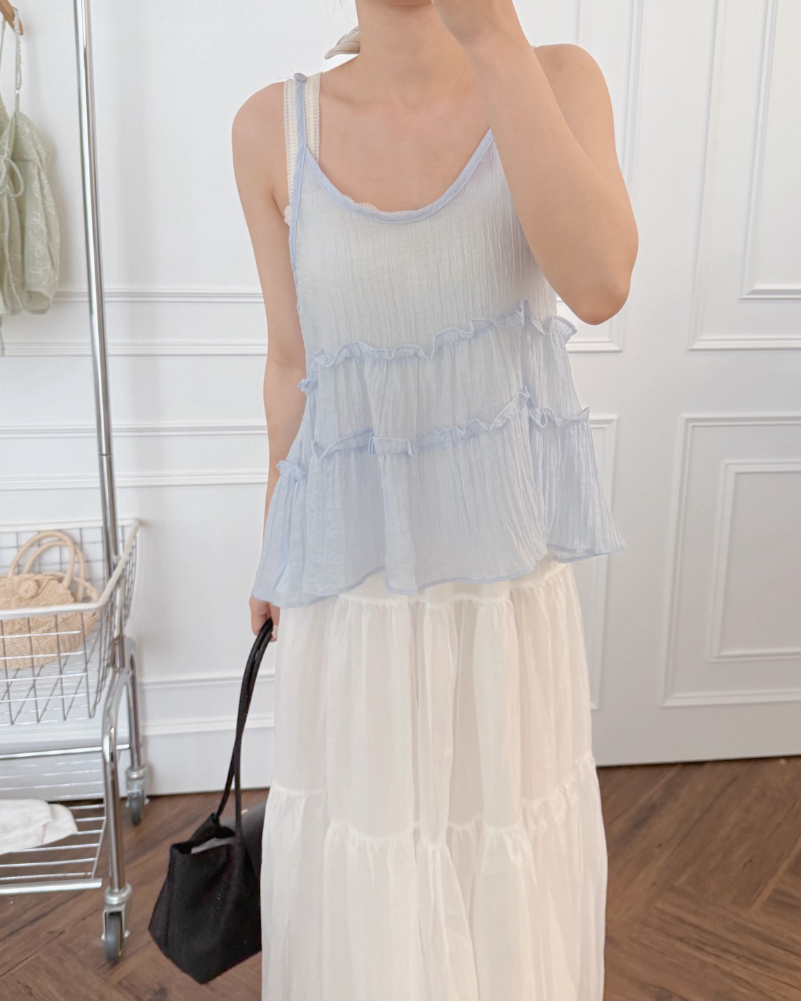 法朵Fado shop｜低飽和荷葉吊帶背心 1705007 四色