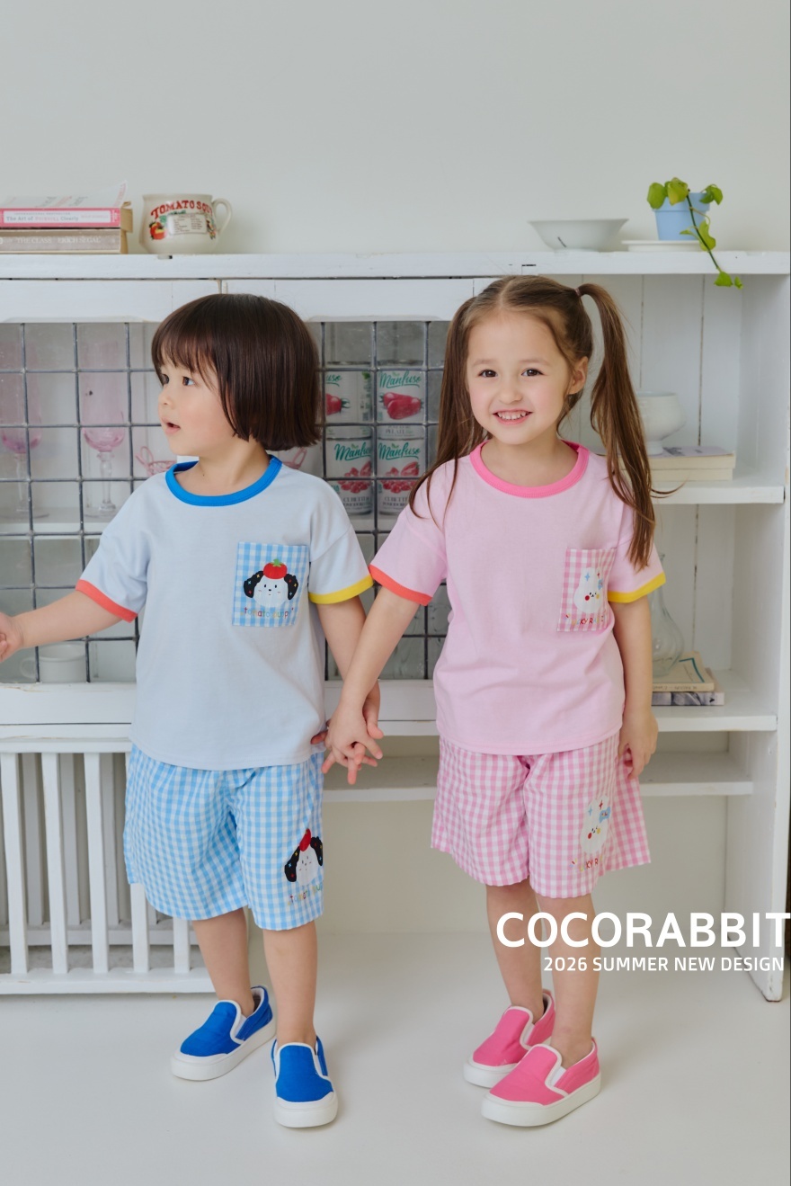 韓國🇰🇷COCORABBIT 動物格子口袋套裝(S-2XL)