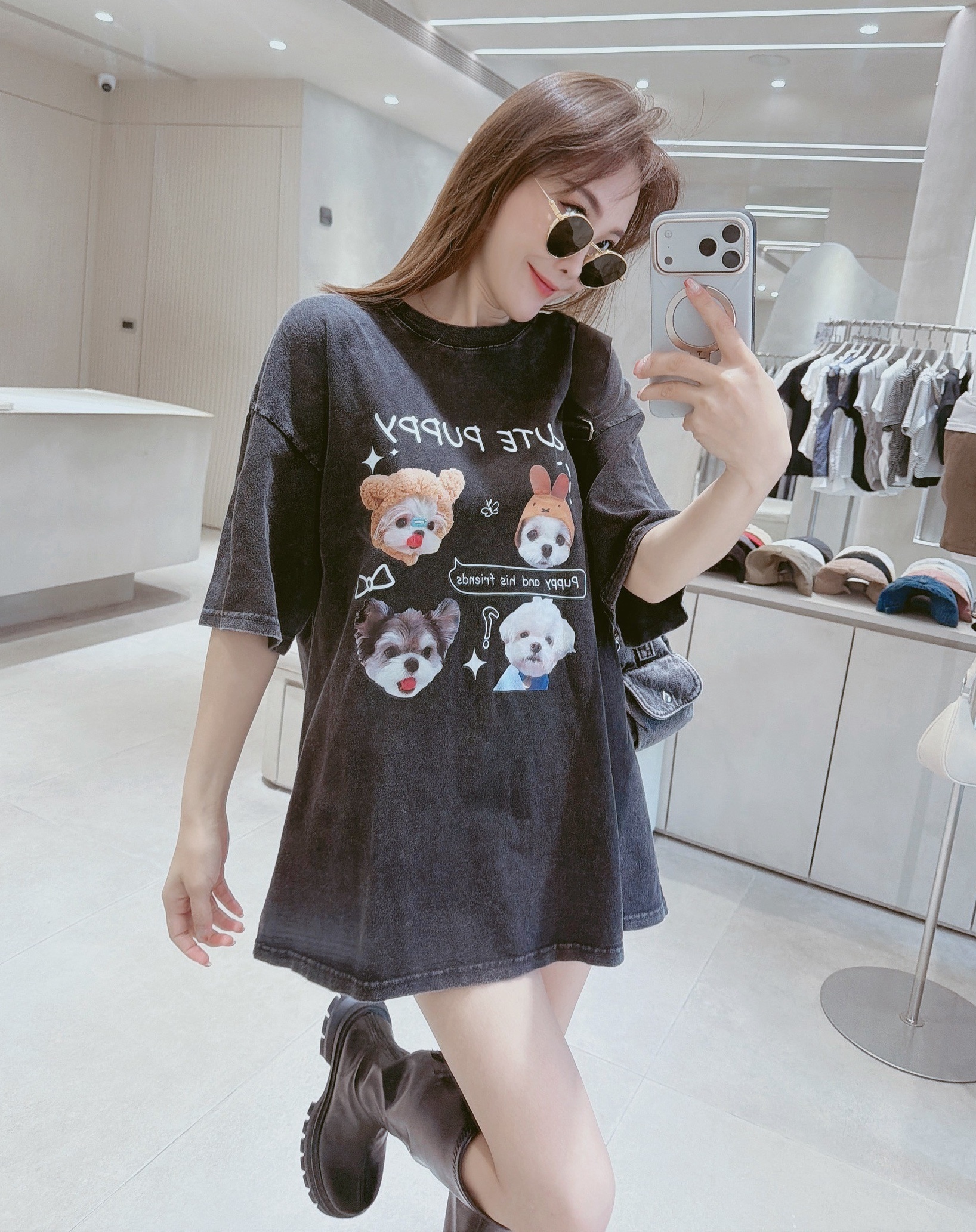 四隻狗狗CUTE PUPPY水洗上衣