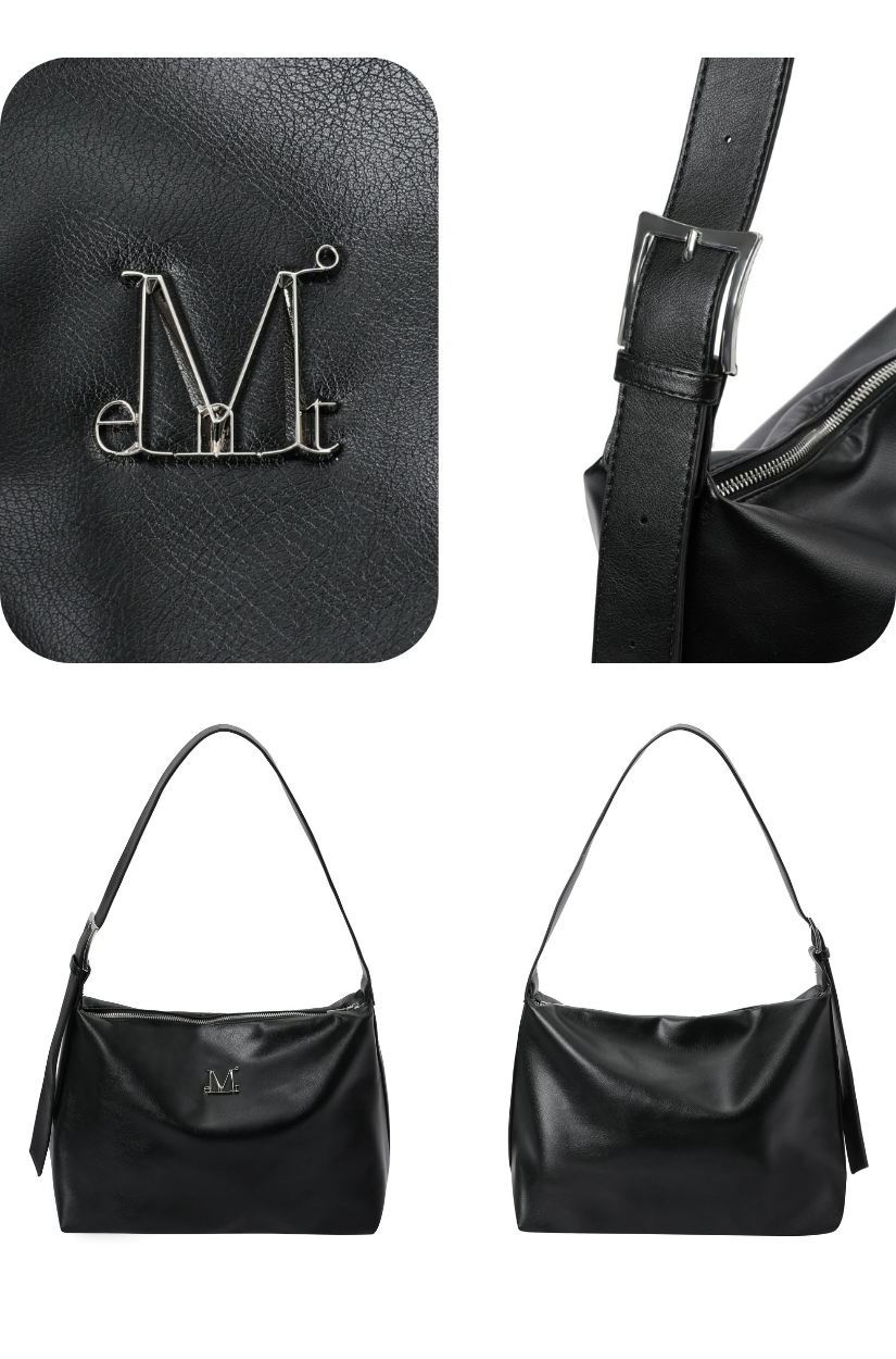 【 4/19收單 】MUCENT BELOIR 金屬 LOGO 皮帶斜背包 韓國