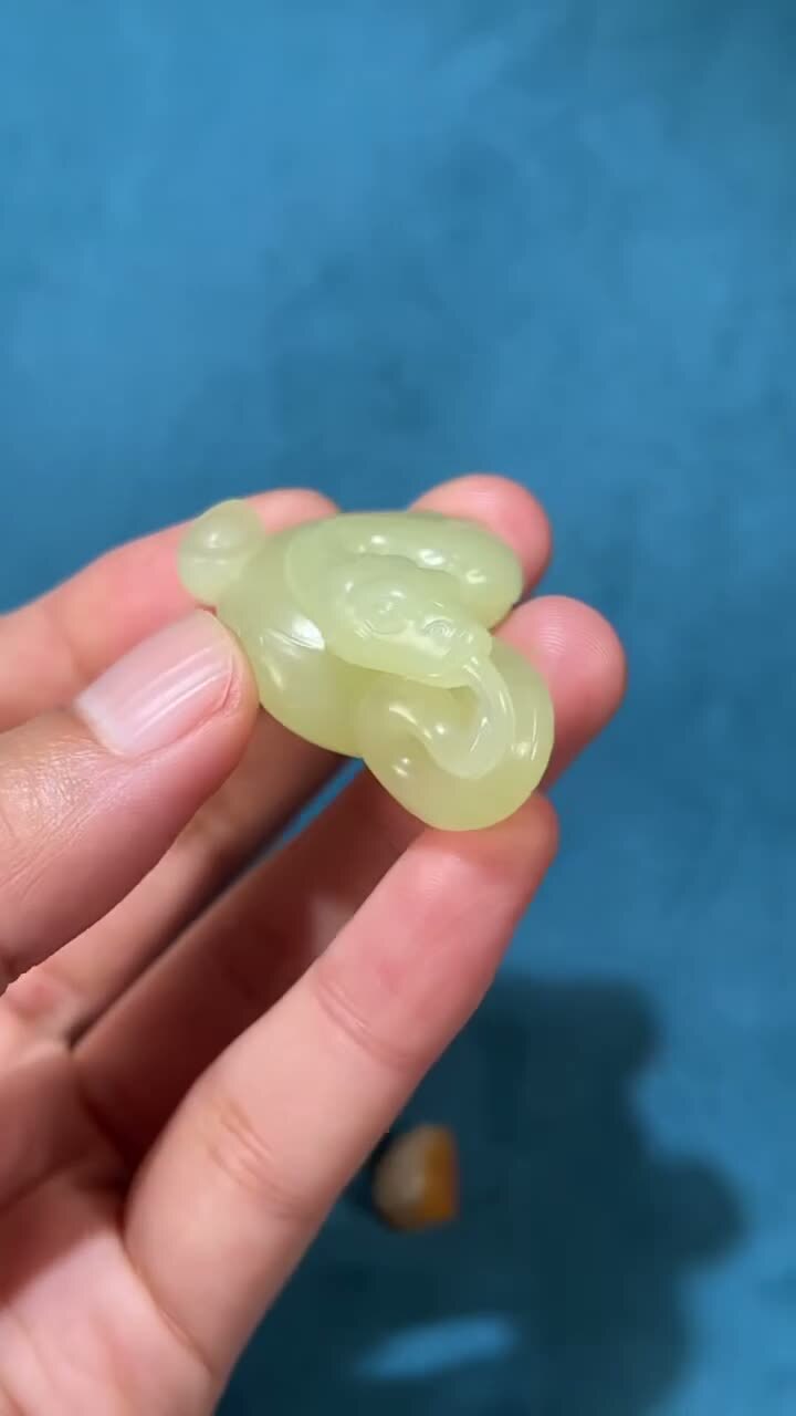 和田玉黃口腰纏萬貫,天然和田玉軟玉