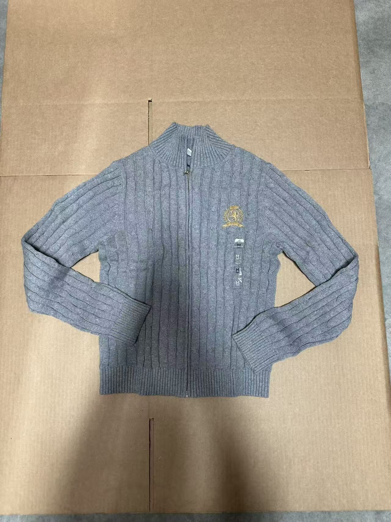 【預購】H0408102 Tommy Hilfiger 女裝經典麻花編織立領拉鍊針織外套