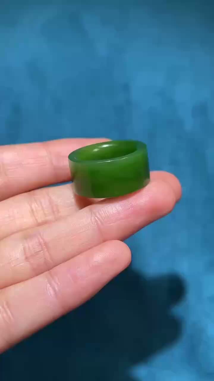 和田玉碧玉指環,天然和田玉軟玉