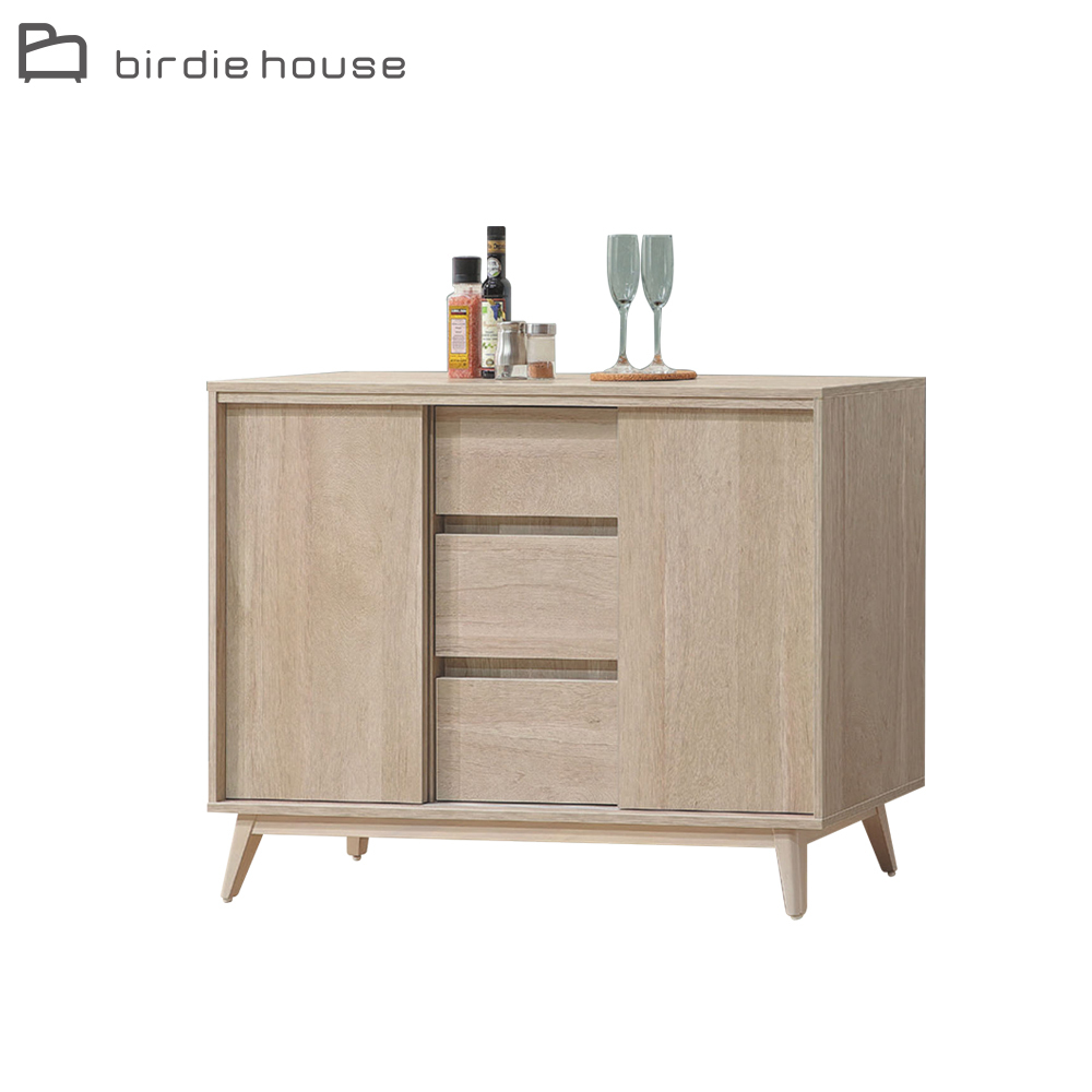 柏蒂家居-堤米4尺二門三抽餐櫃/電器收納櫃/碗盤櫃