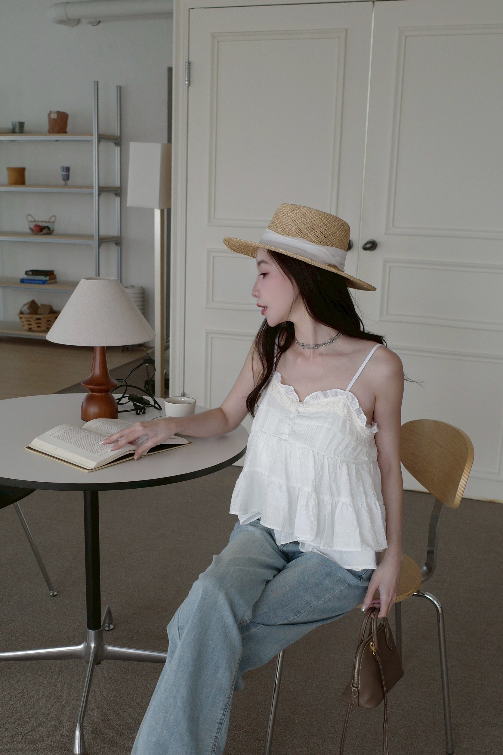 (預購)#AN12 小仙女要有的雙層荷葉背心(白/藍/黃/粉)