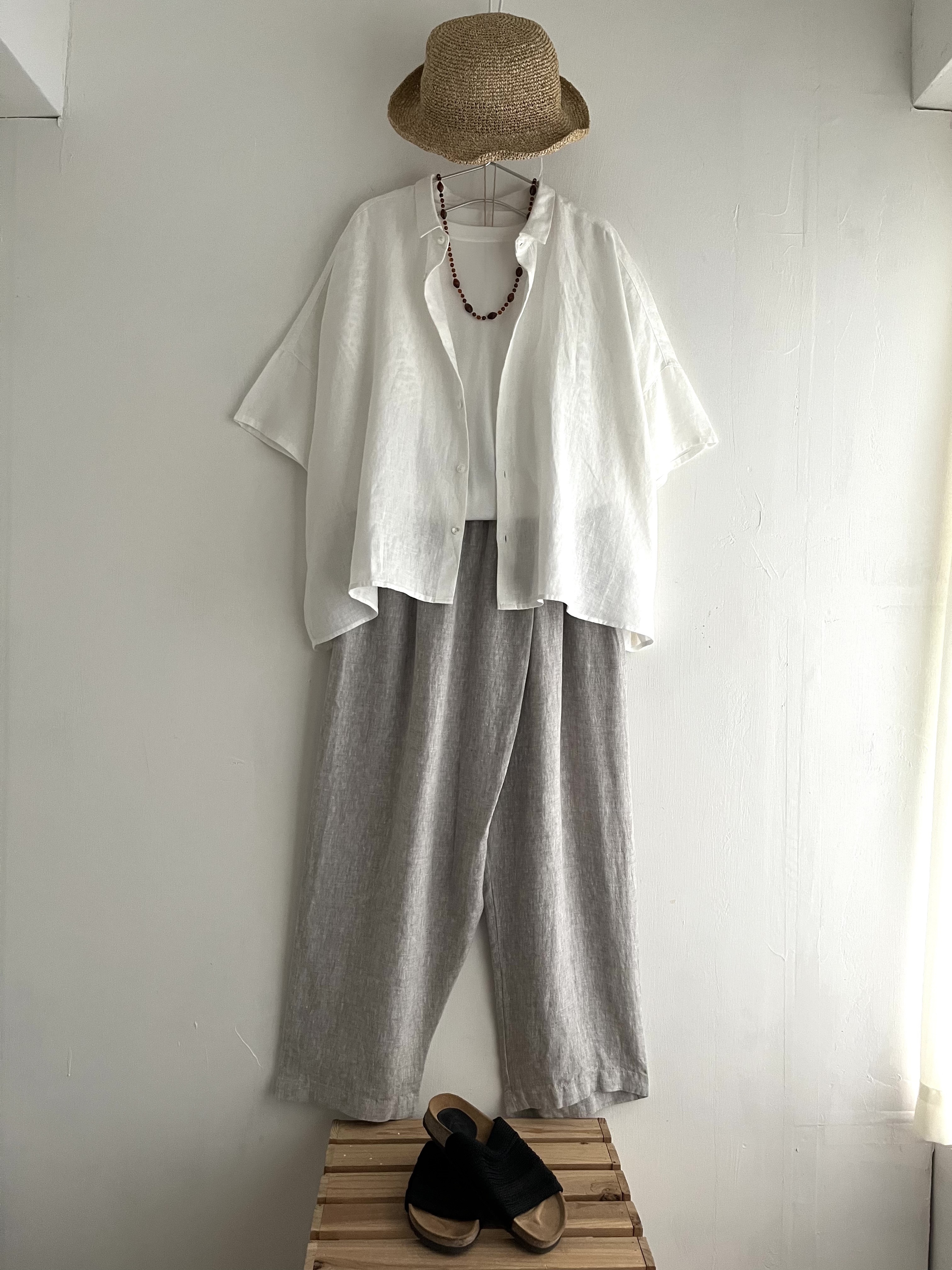 HEAVENLY白色麻質top