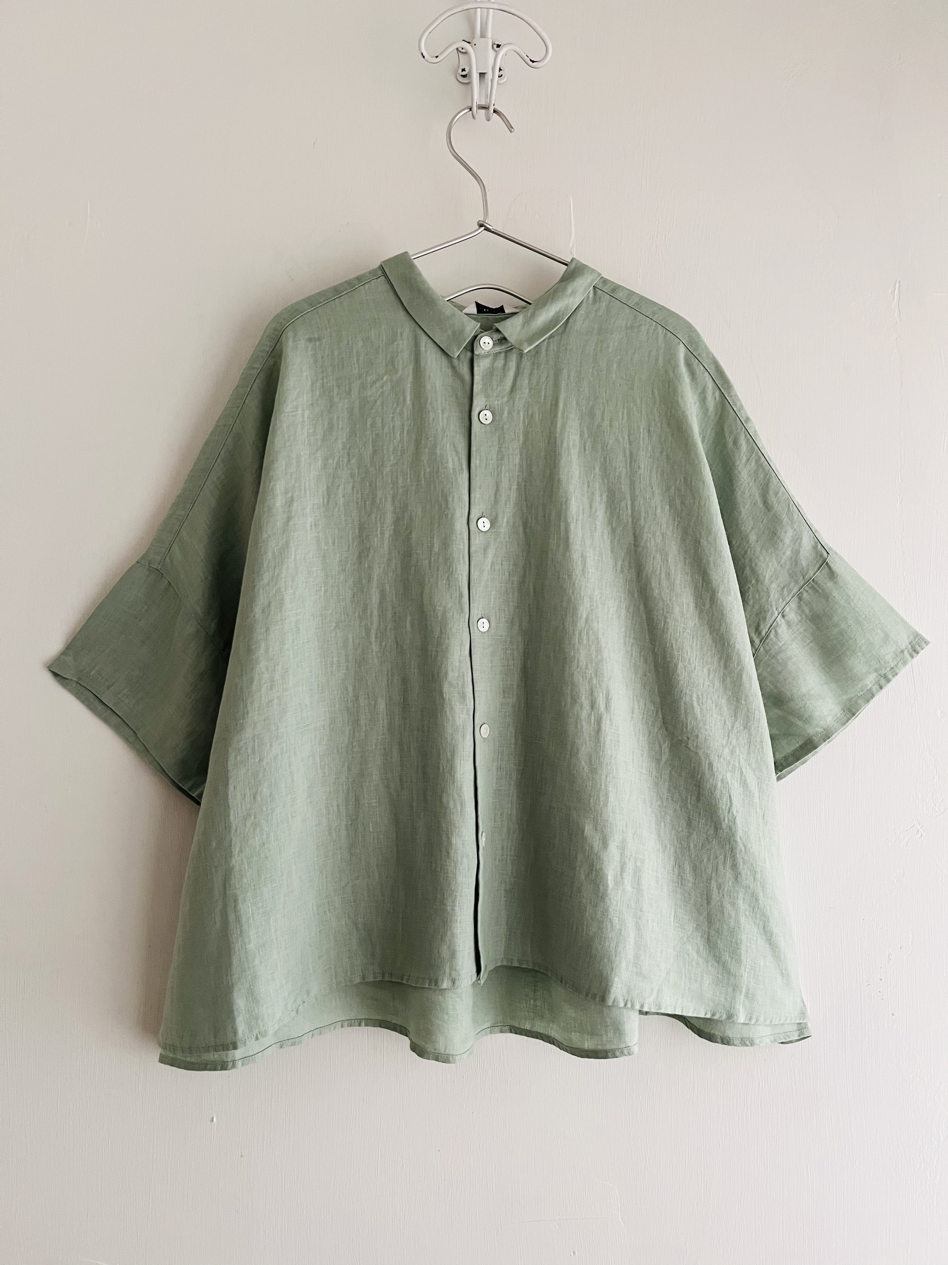 HEAVENLY綠色麻質top